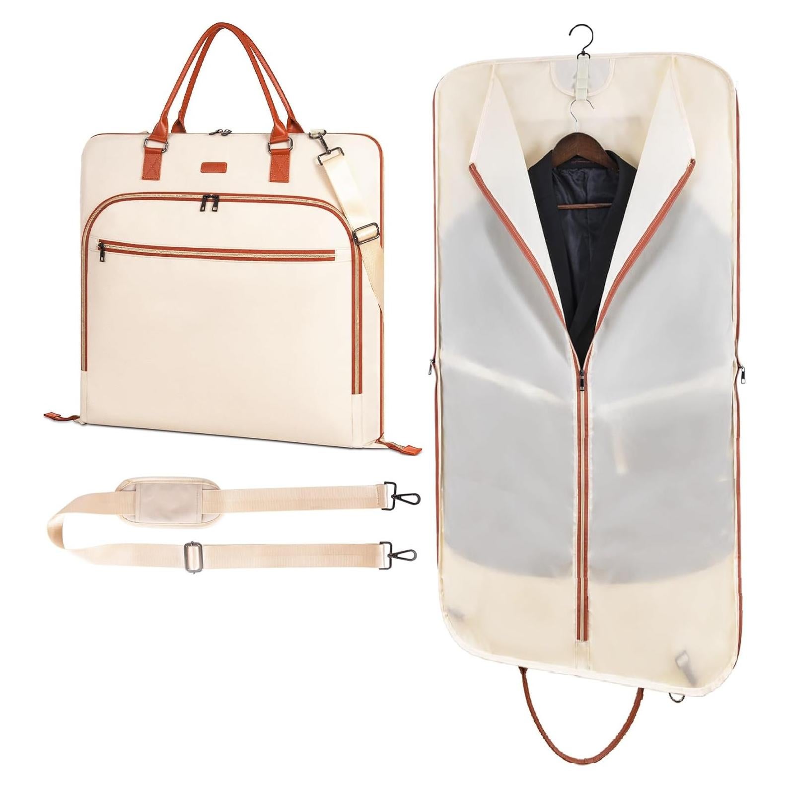 Bolsa de Ropa de Viaje GMAK 119 cm con Cremallera Beige