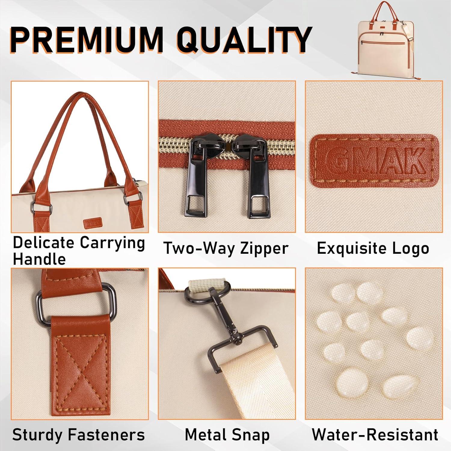 Bolsa de Ropa de Viaje GMAK 119 cm con Cremallera Beige