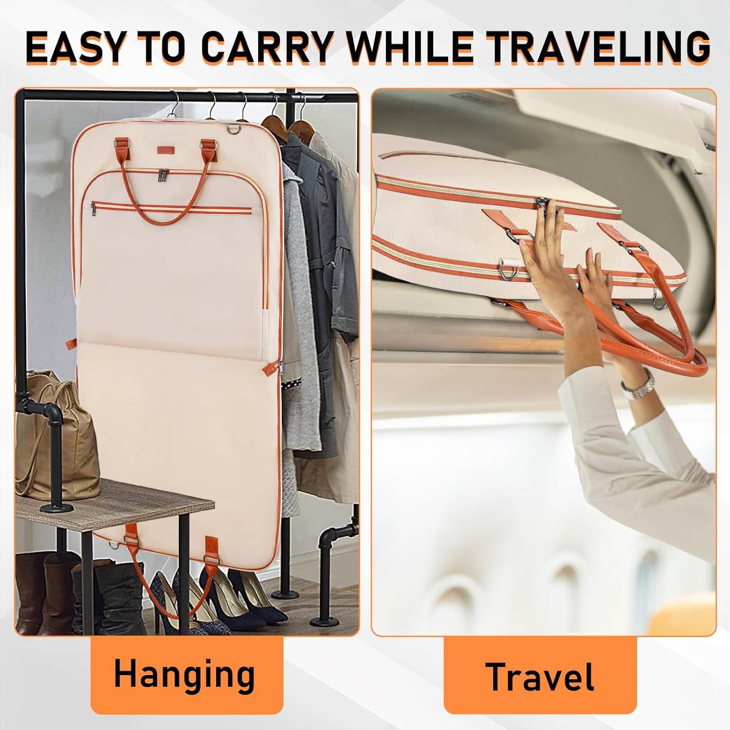 Bolsa de Ropa de Viaje GMAK 119 cm con Cremallera Beige