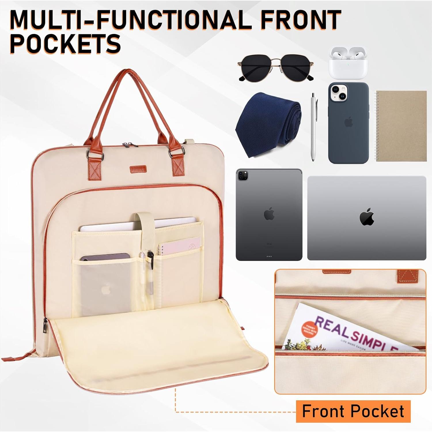 Bolsa de Ropa de Viaje GMAK 119 cm con Cremallera Beige