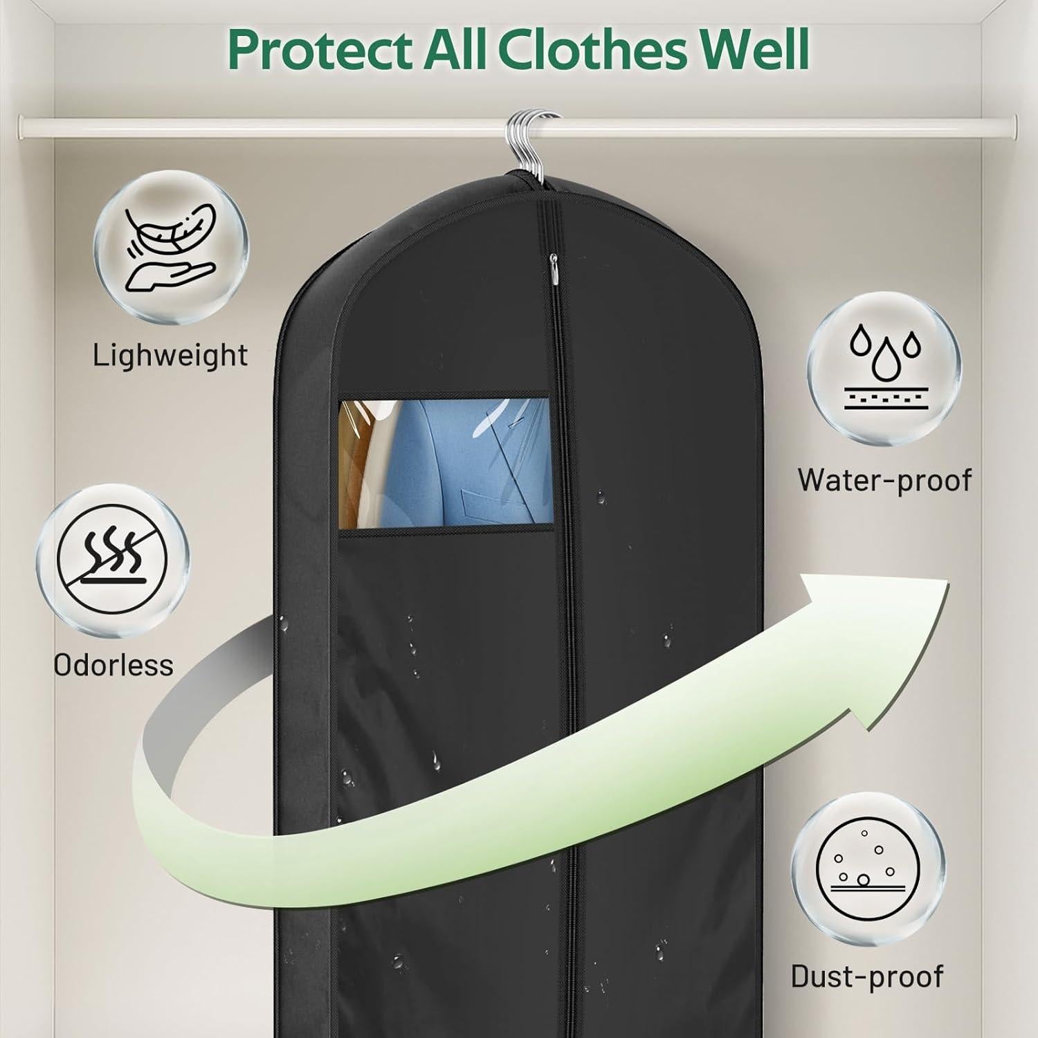 Bolsa Larga para Vestidos KEETDY 165 cm Impermeable 3 Pzas