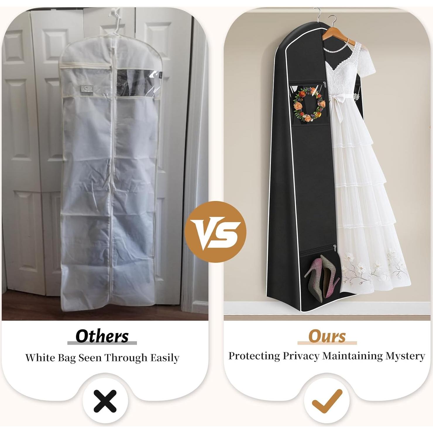 Bolsa de Vestido de Novia KEETDY 178 cm con Bolsa de Mano