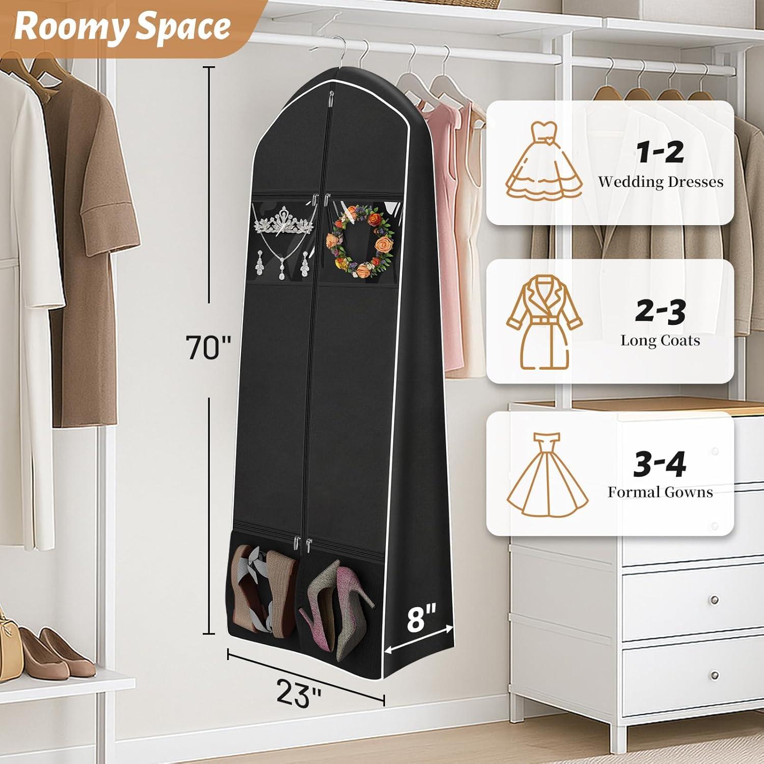 Bolsa de Vestido de Novia KEETDY 178 cm con Bolsa de Mano