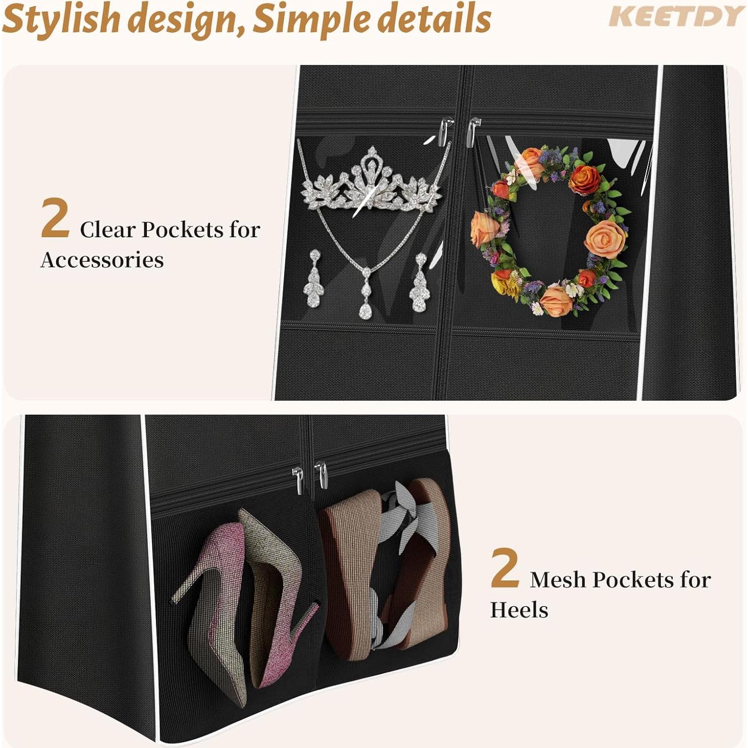 Bolsa de Vestido de Novia KEETDY 178 cm con Bolsa de Mano