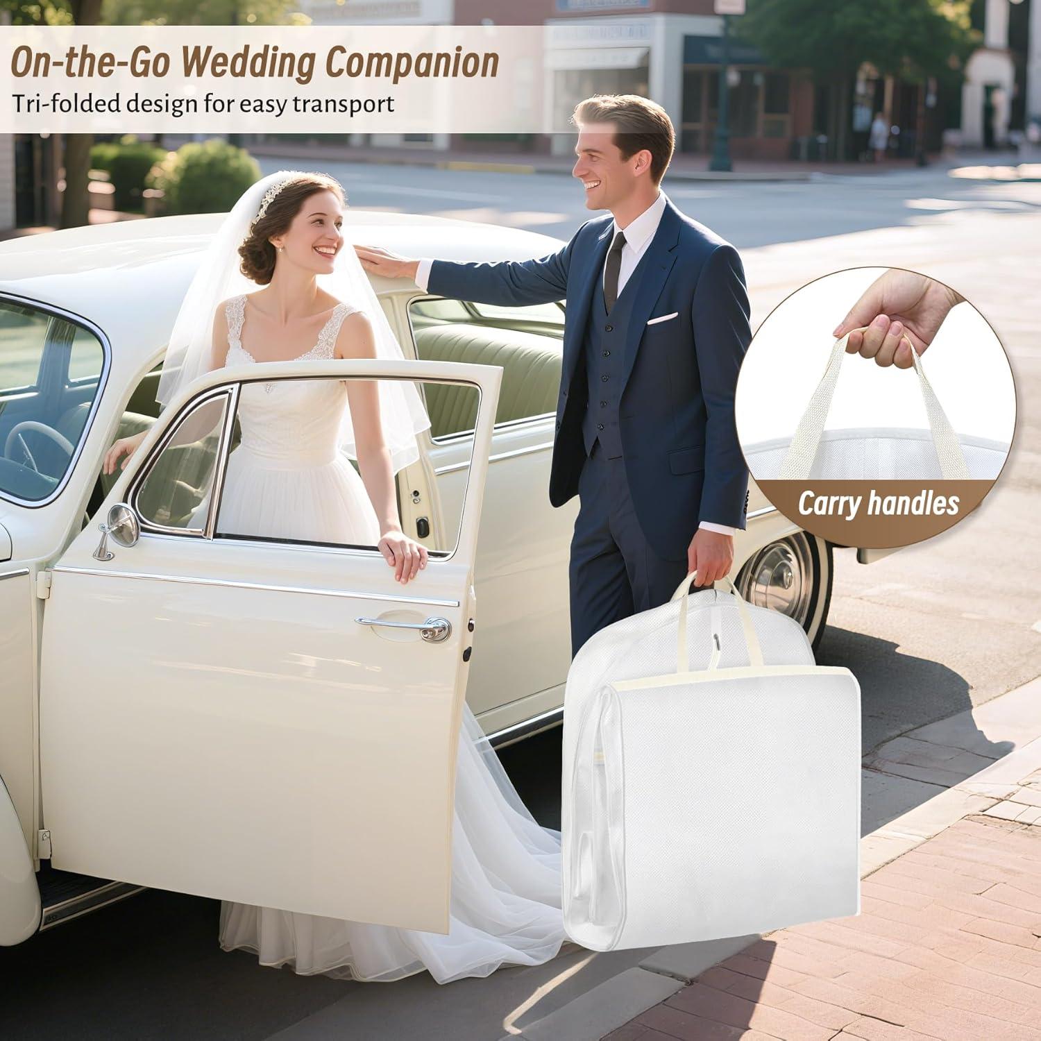 Bolsa de Vestido de Novia KIMBORA 72" x 15" con Bolsillos