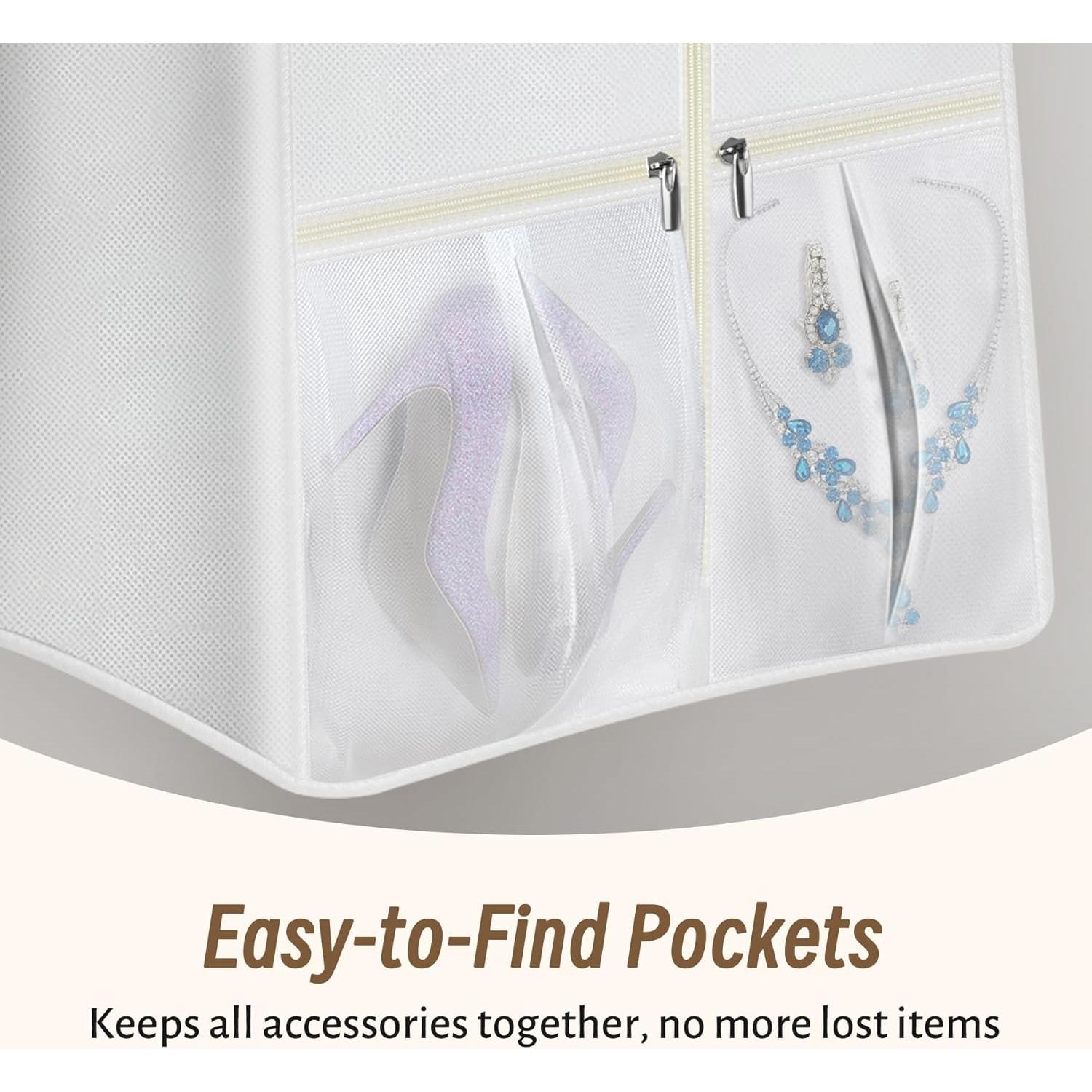 Bolsa de Vestido de Novia KIMBORA 72" x 15" con Bolsillos