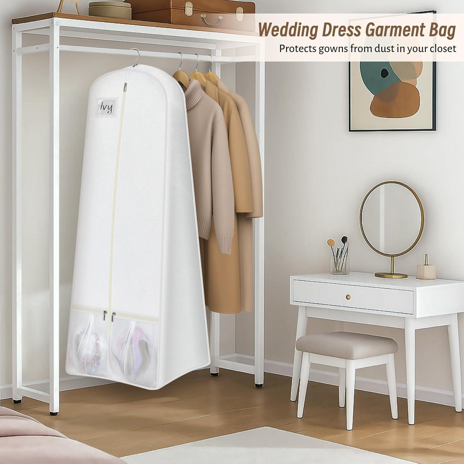 Bolsa de Vestido de Novia KIMBORA 72" x 15" con Bolsillos