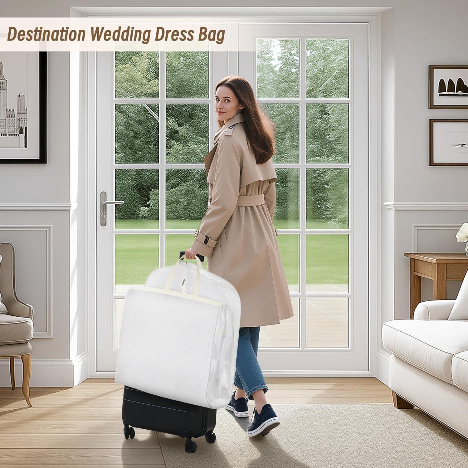 Bolsa de Vestido de Novia KIMBORA 72" x 15" con Bolsillos