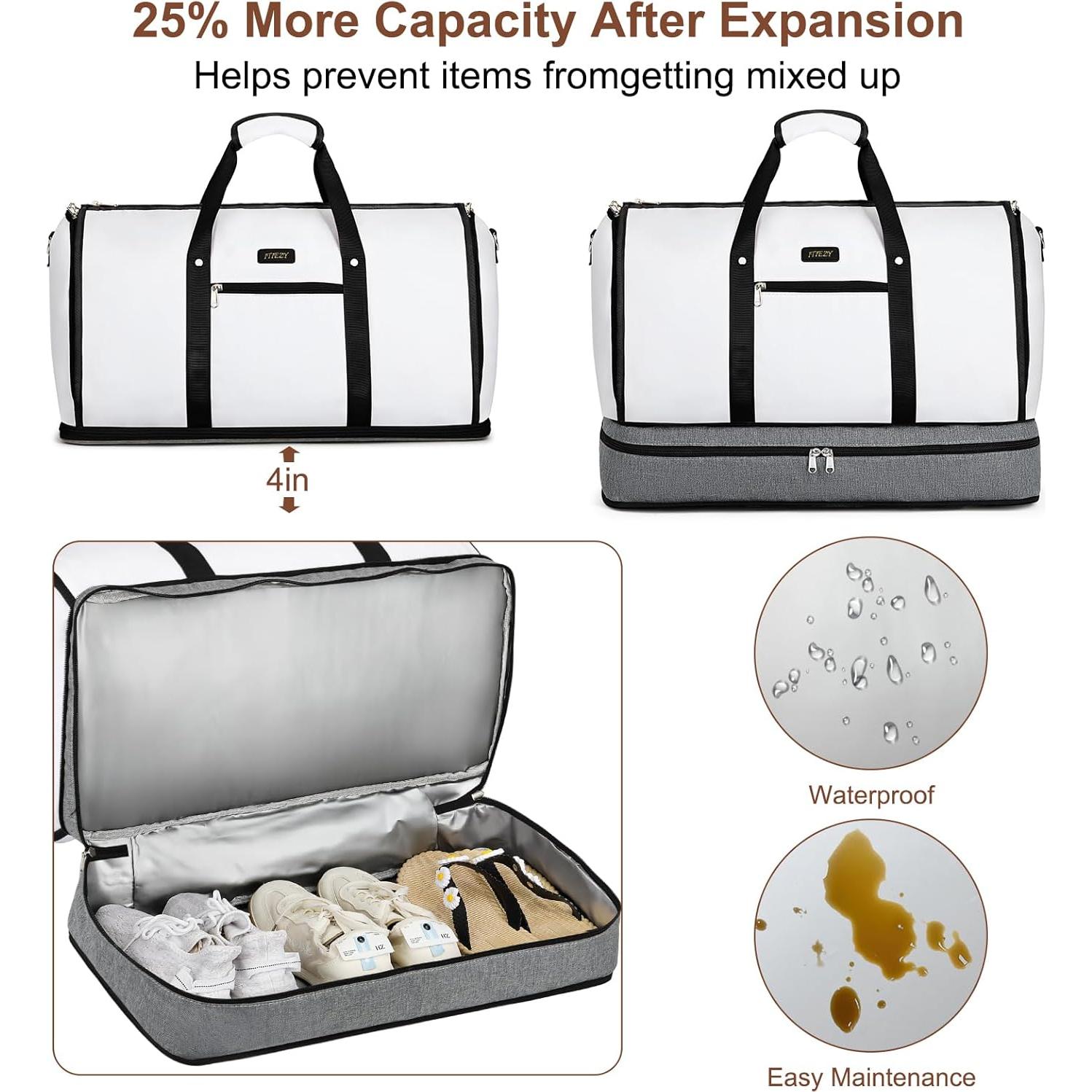 Bolsa Duffle ITIEZY 3 en 1 para Ropa y Zapatos - Grande