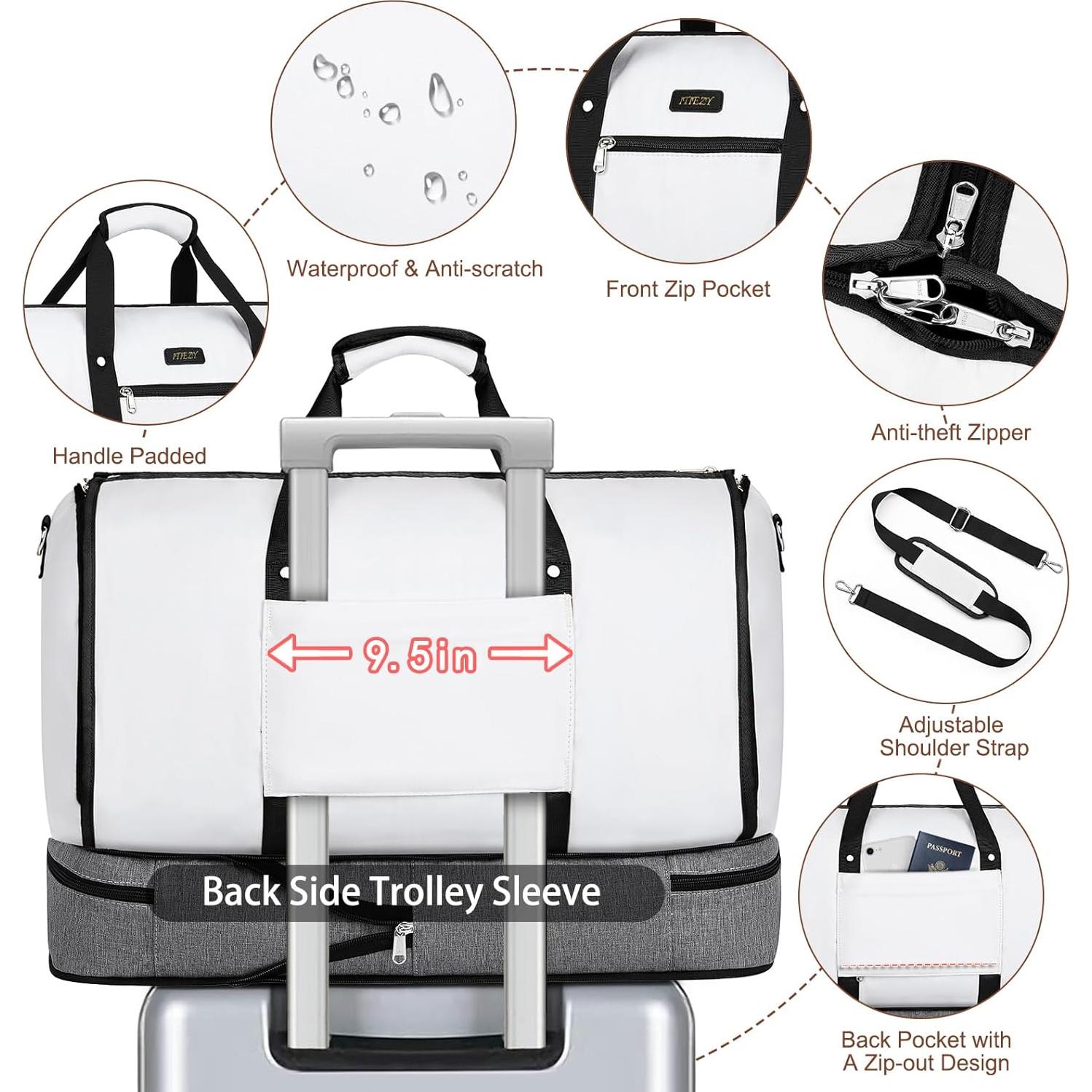 Bolsa Duffle ITIEZY 3 en 1 para Ropa y Zapatos - Grande