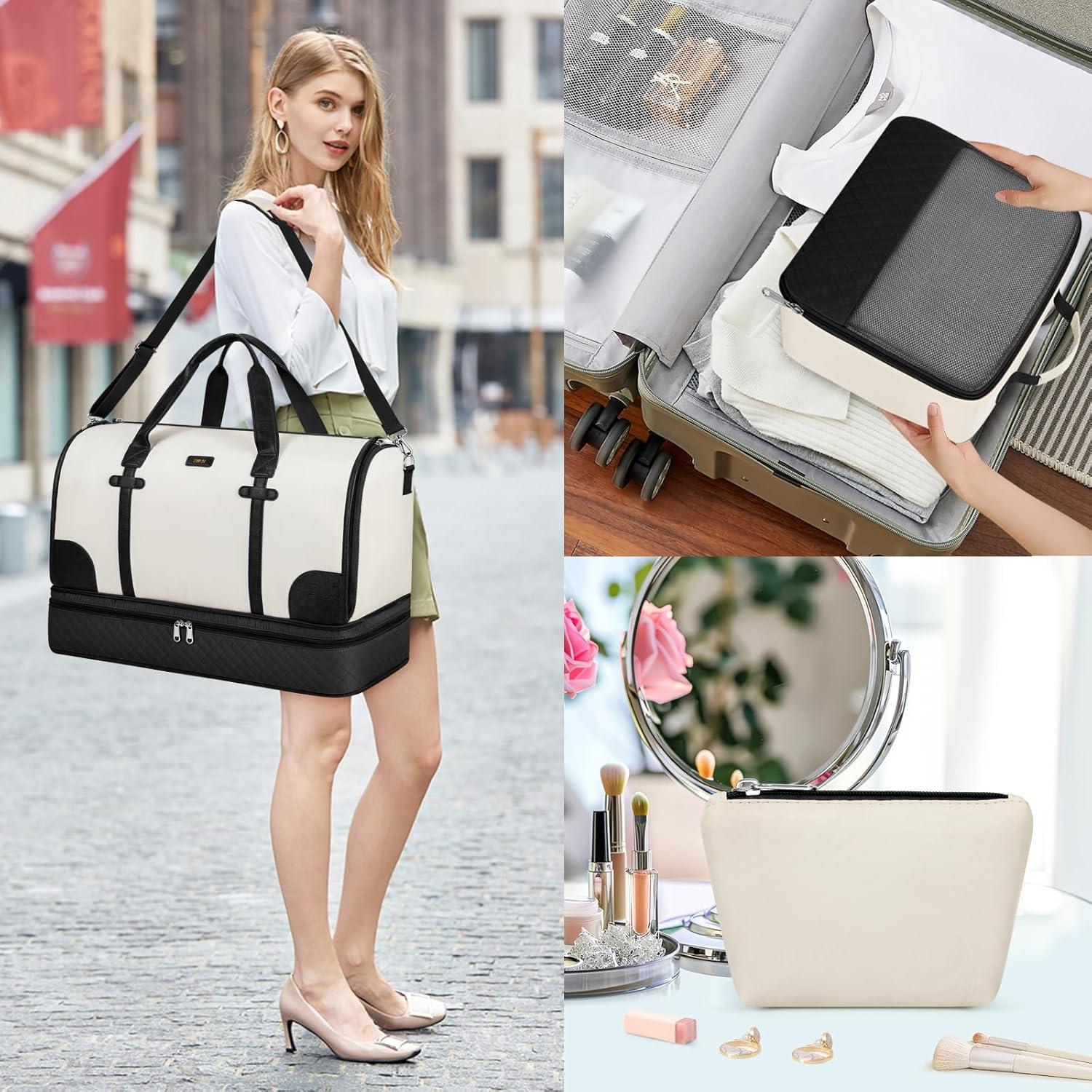 Bolsa de Ropa de Viaje Convertible I56 - Duffle Grande con Compartimento para Zapatos