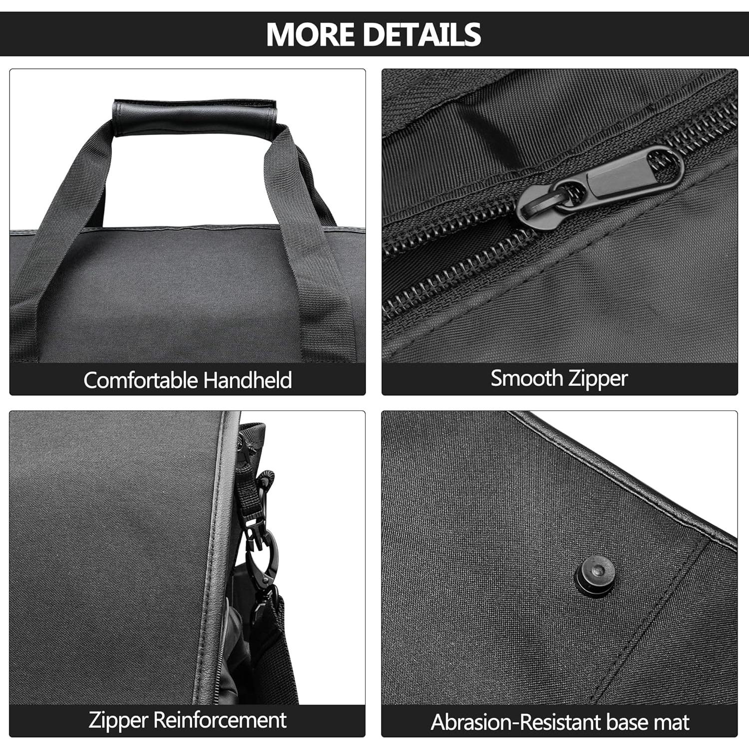 Bolsa de Viaje Convertible Kalawen 45L Negra con Compartimentos