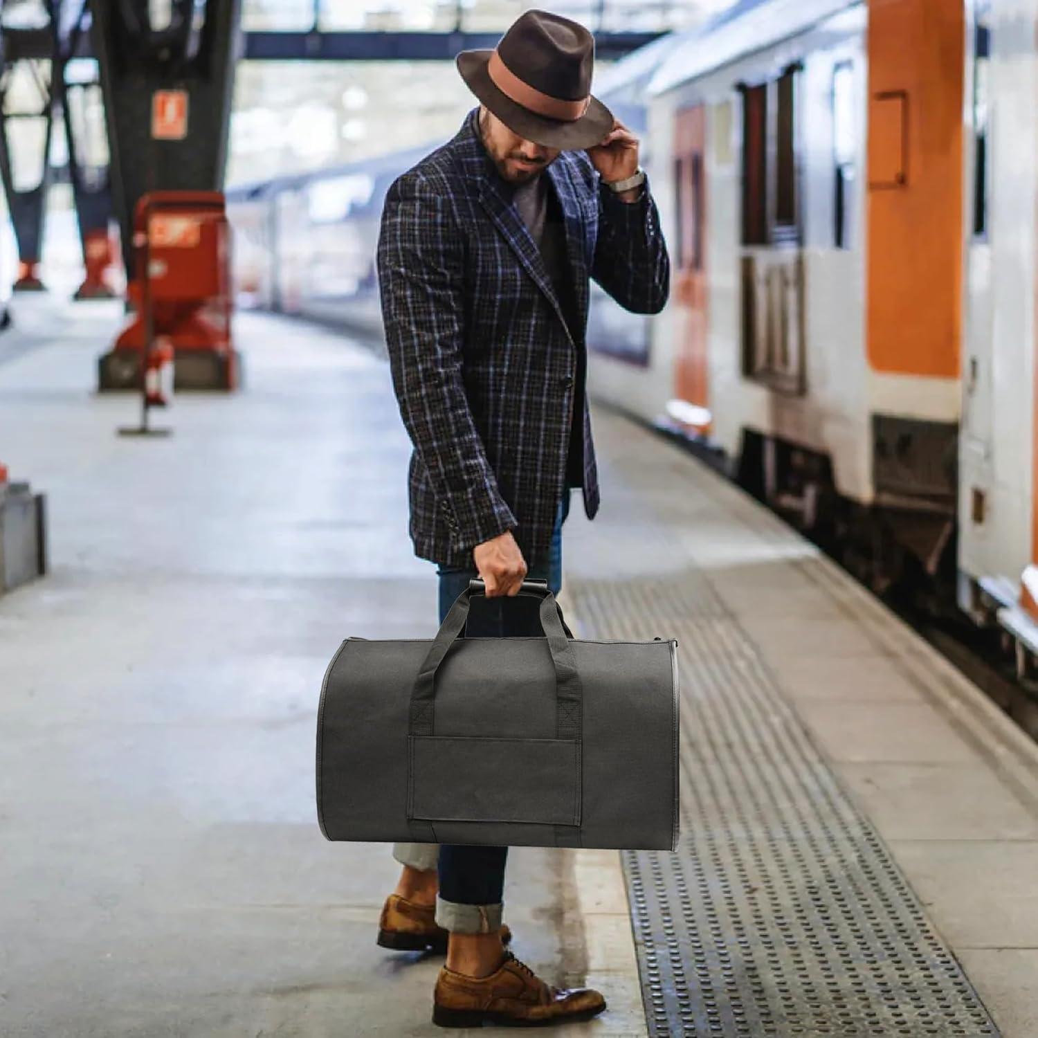 Bolsa de Viaje Convertible Kalawen 45L Negra con Compartimentos