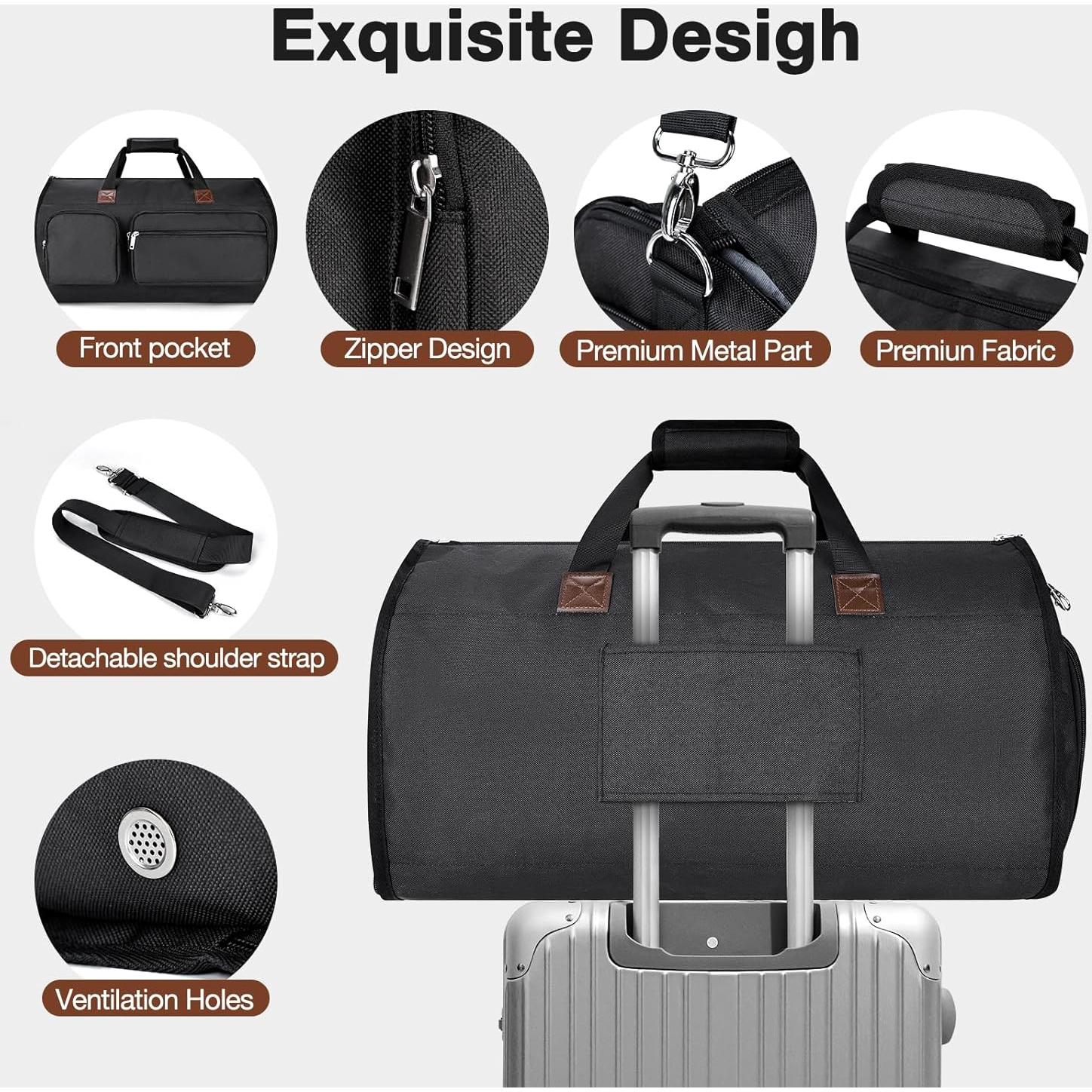 Bolsa de viaje convertible PUCUWU 56L con compartimento para zapatos