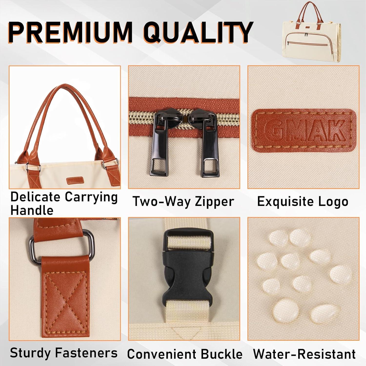 Bolsa de Ropa de Viaje GMAK 119.4 cm Plegable Beige