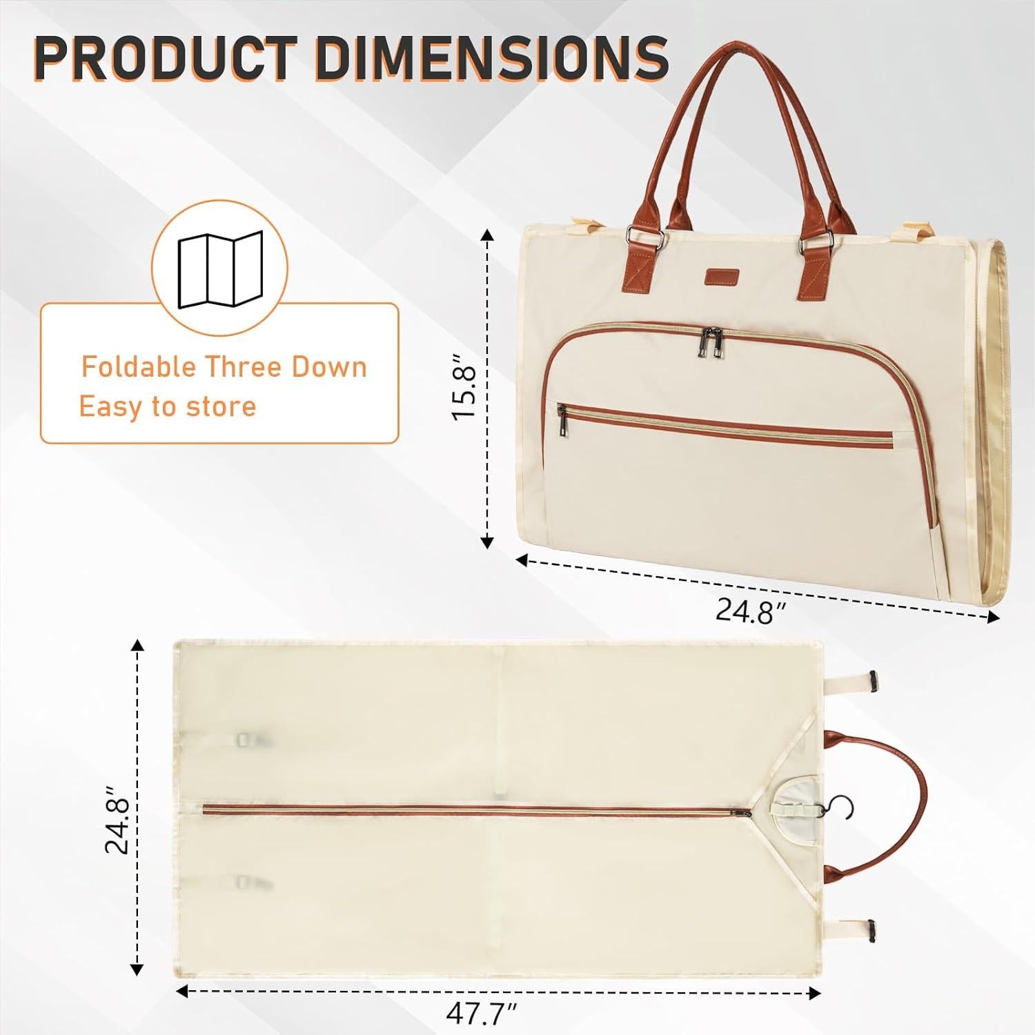 Bolsa de Ropa de Viaje GMAK 119.4 cm Plegable Beige