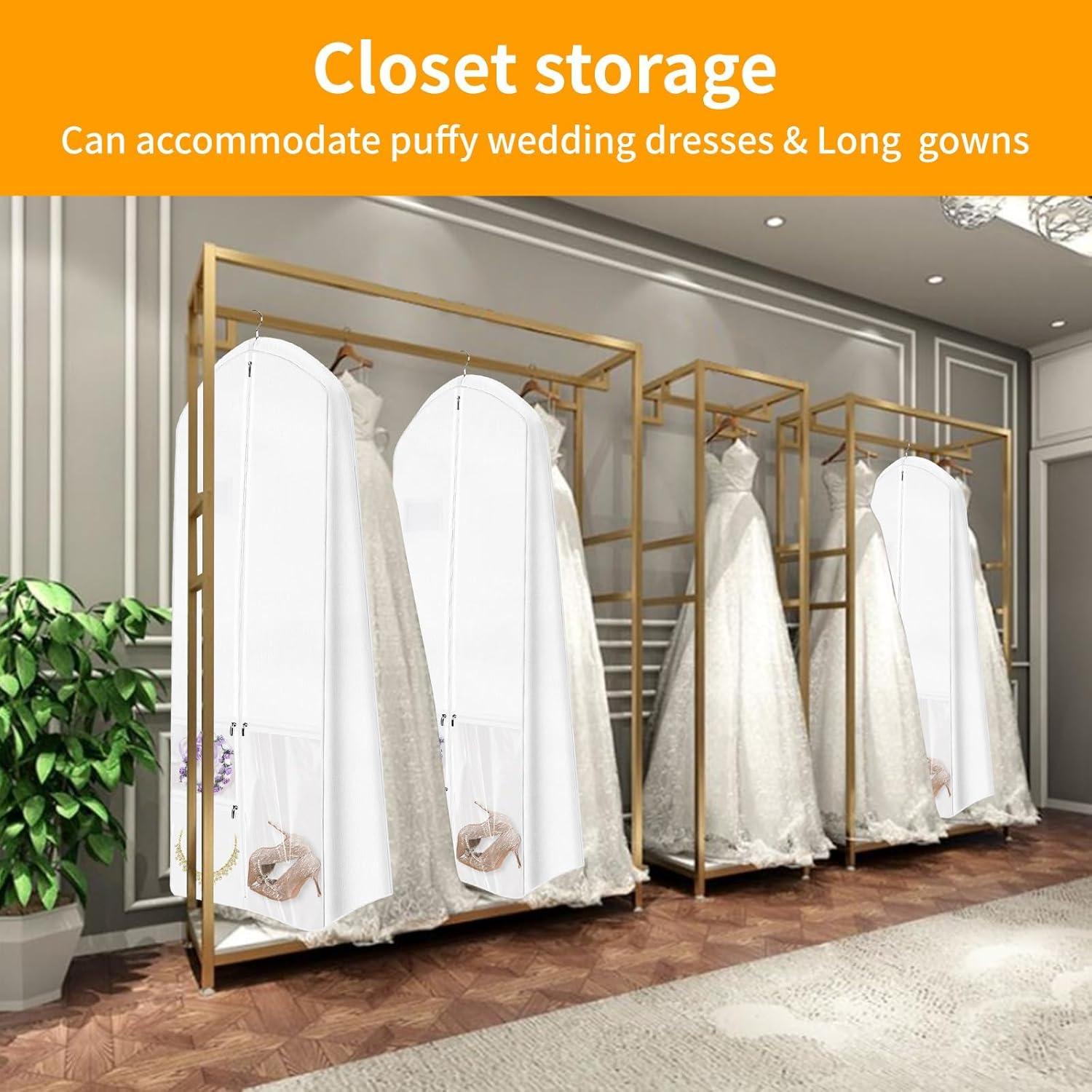 Bolsa de Vestido de Novia Tuvfilye 177.8 cm con 3 Bolsillos