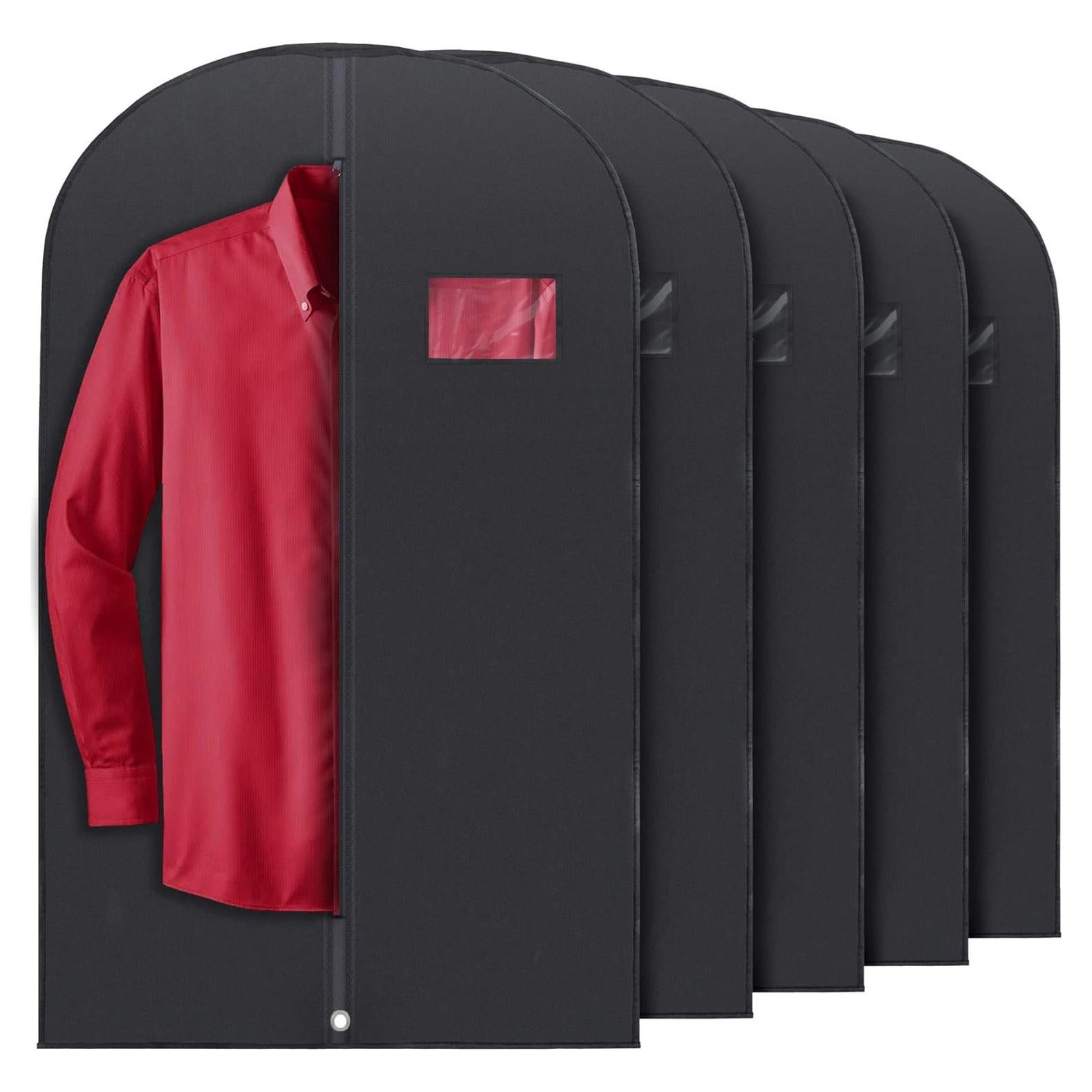 Bolsas de Ropa Negras PLX 40" x 24" - Paquete de 5