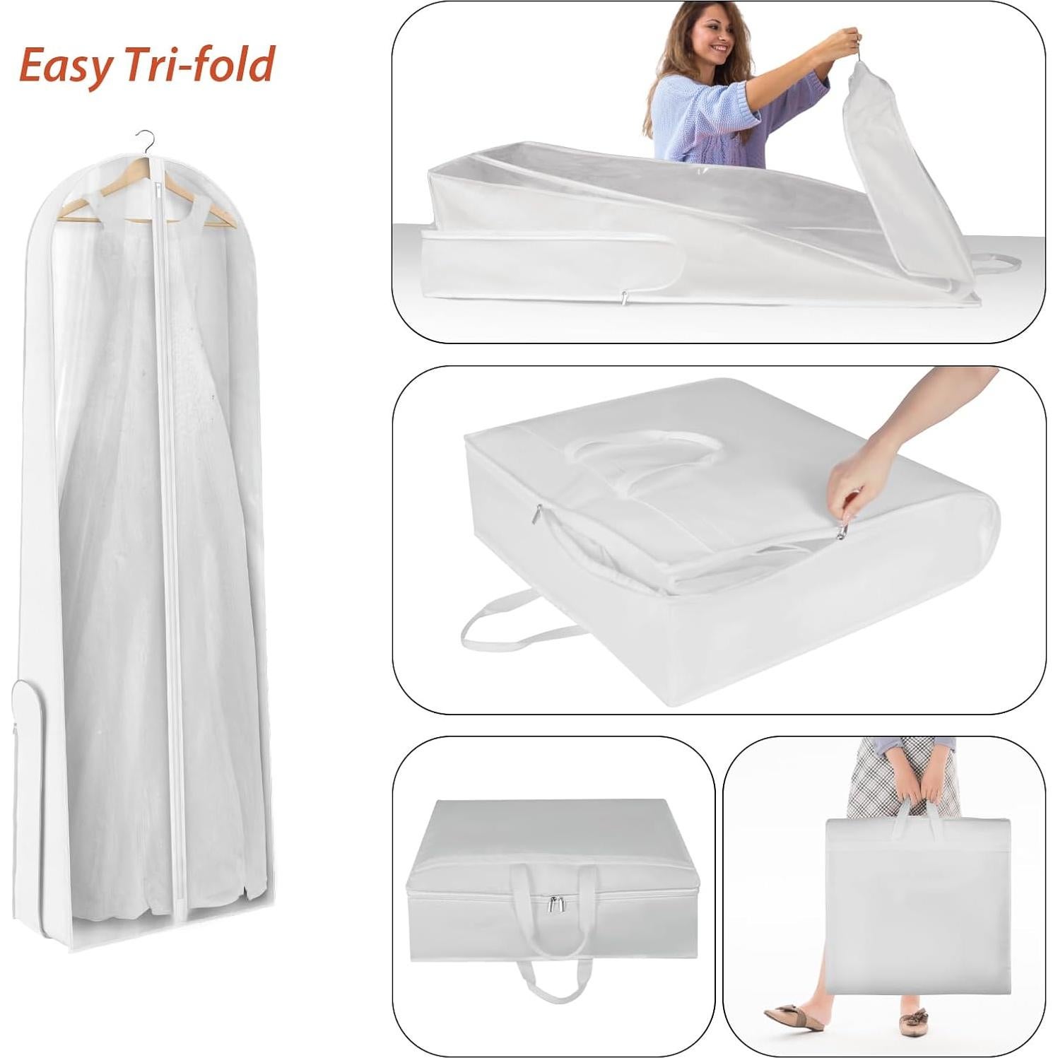 Bolsa de Vestido de Novia Univivi 182.88 cm con Ventana y Bolsillos