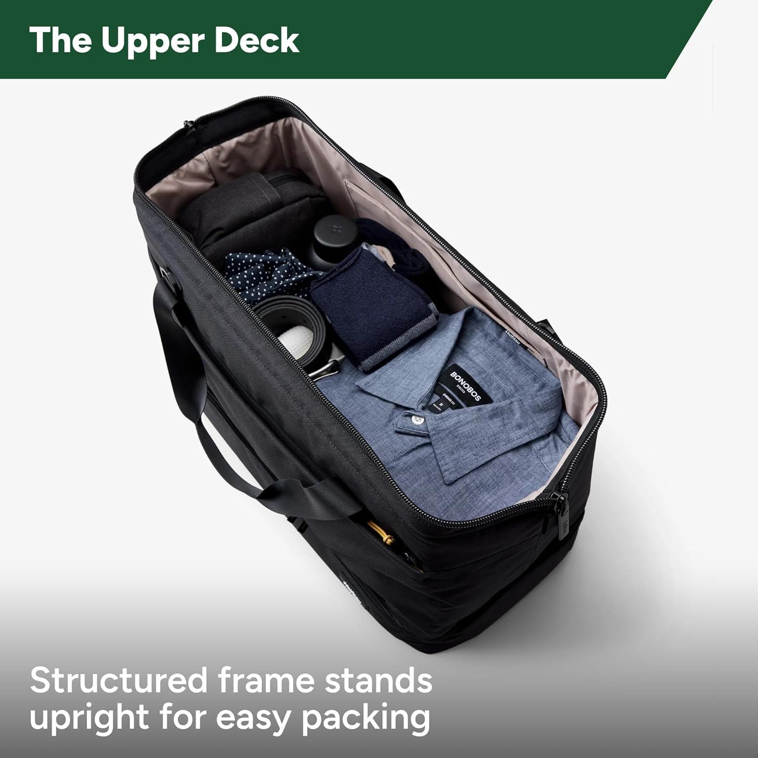 Bolsa de viaje Halfday 40L Jet | Compartimento para zapatos