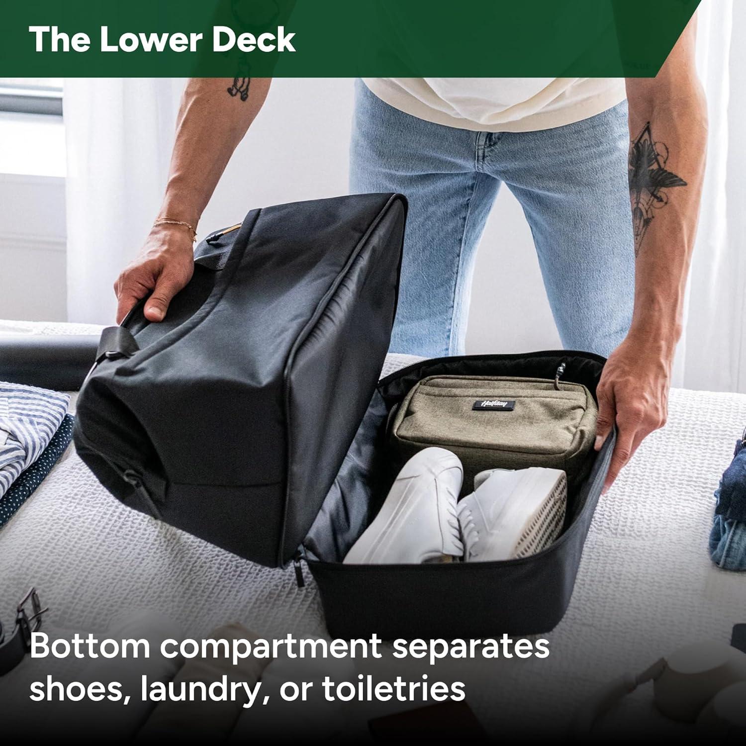 Bolsa de viaje Halfday 40L Jet | Compartimento para zapatos