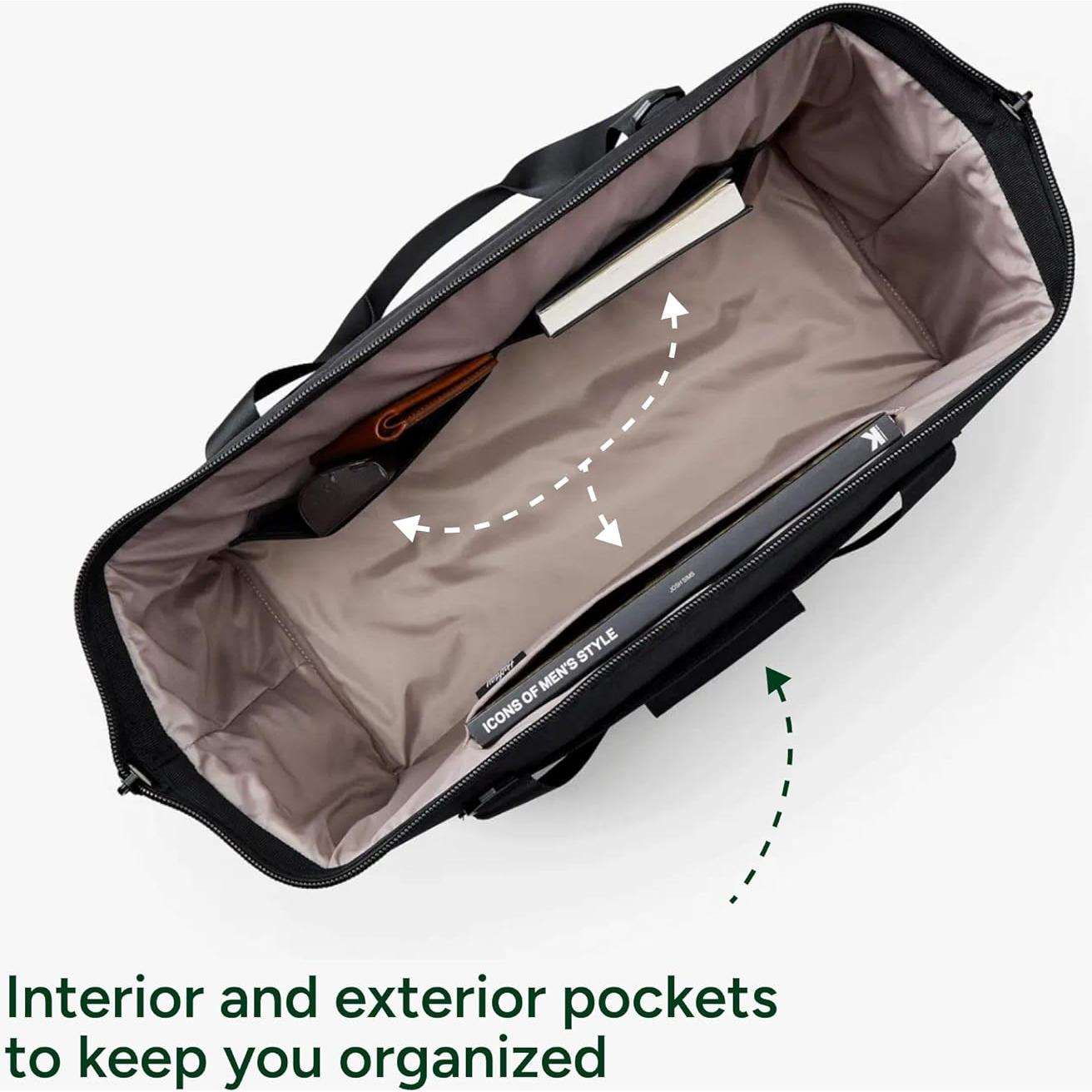 Bolsa de viaje Halfday 40L Jet | Compartimento para zapatos