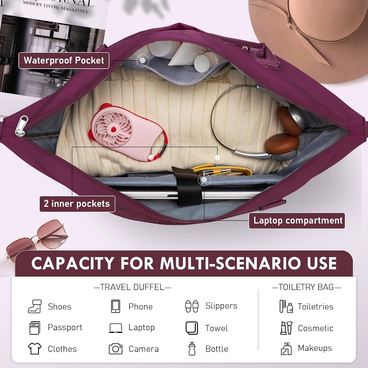 Bolsa de Fin de Semana WOOMADA para Mujeres - Púrpura