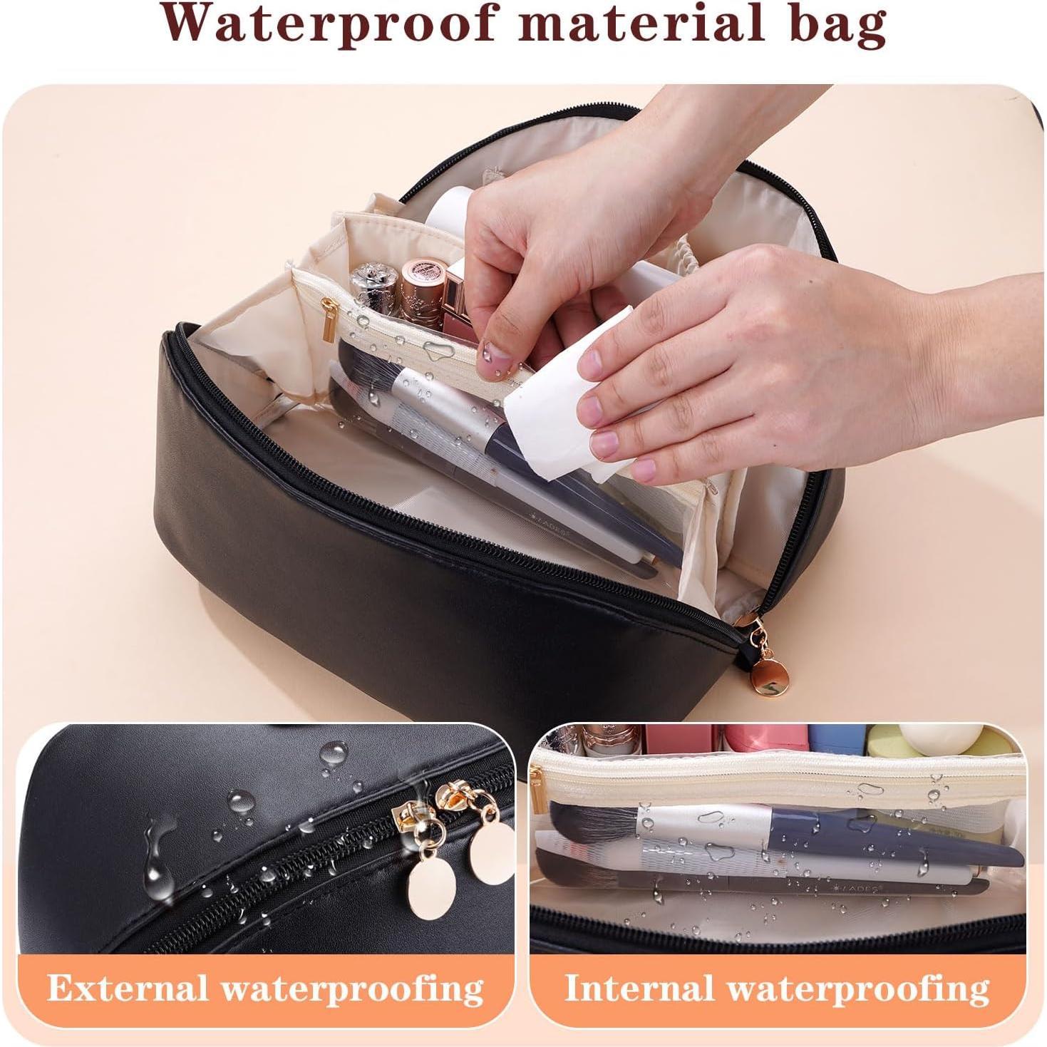 Organizador Cosmético STHAS Negro, Bolsa de Maquillaje Impermeable