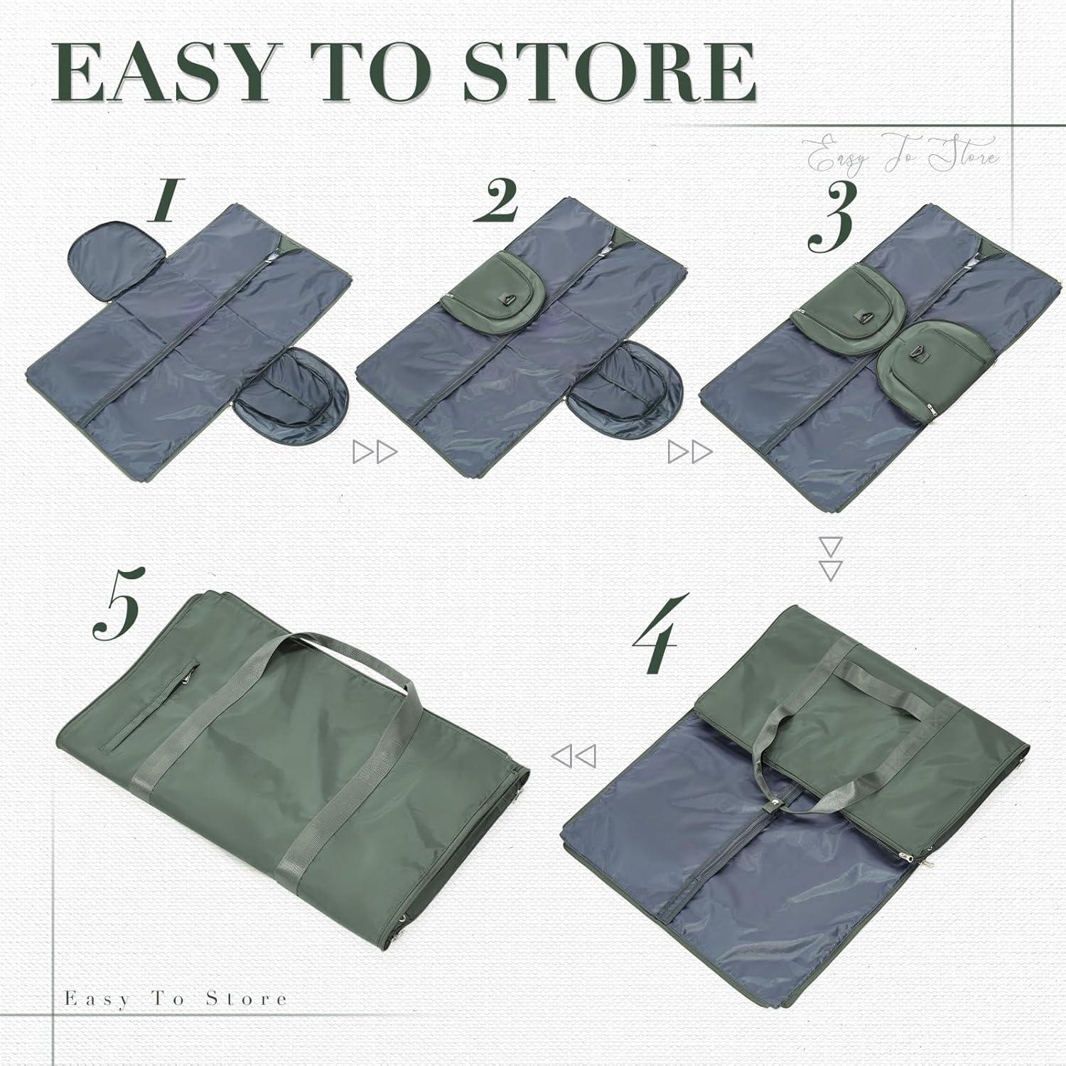 Bolsa de Ropa Plegable Coowoz Verde Oliva 56L para Viaje