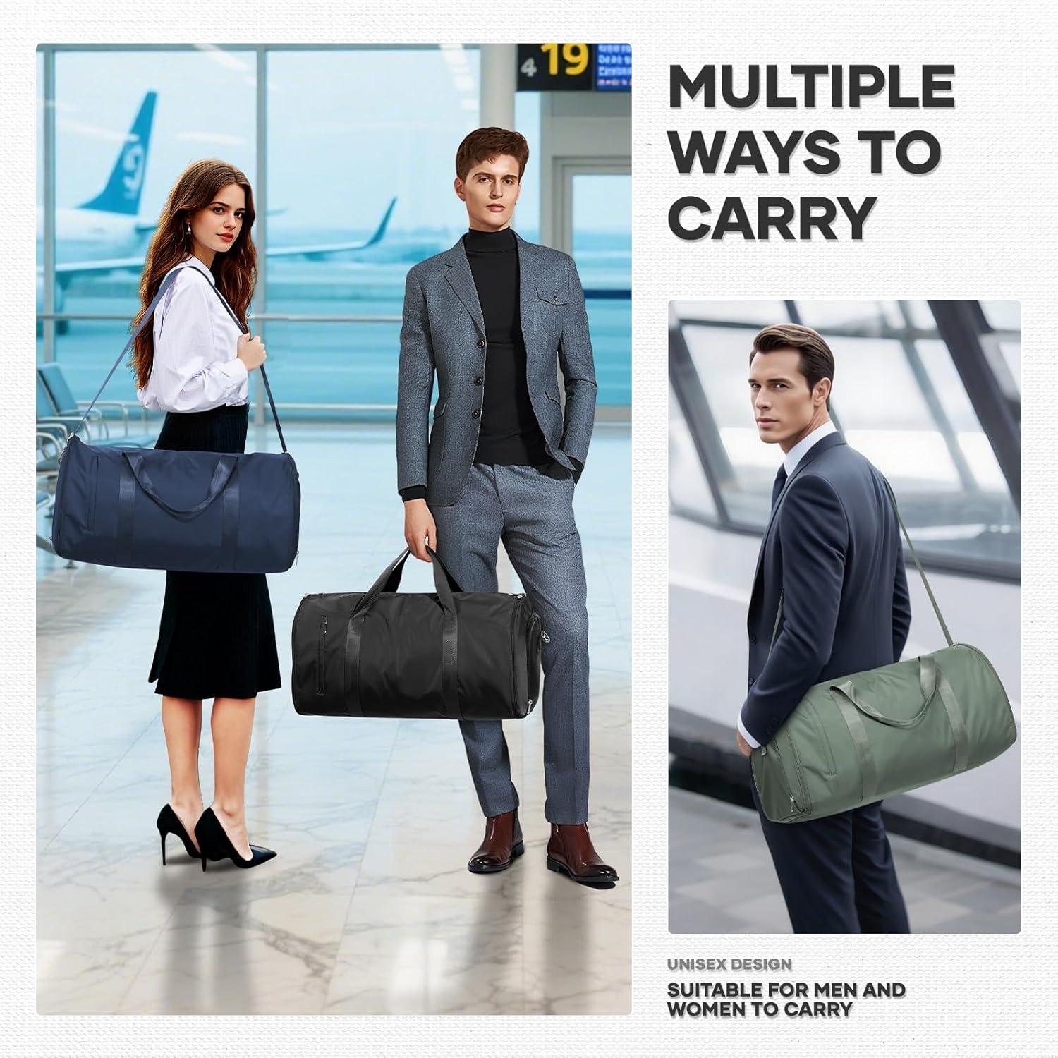 Bolsa de Ropa Plegable Coowoz Verde Oliva 56L para Viaje