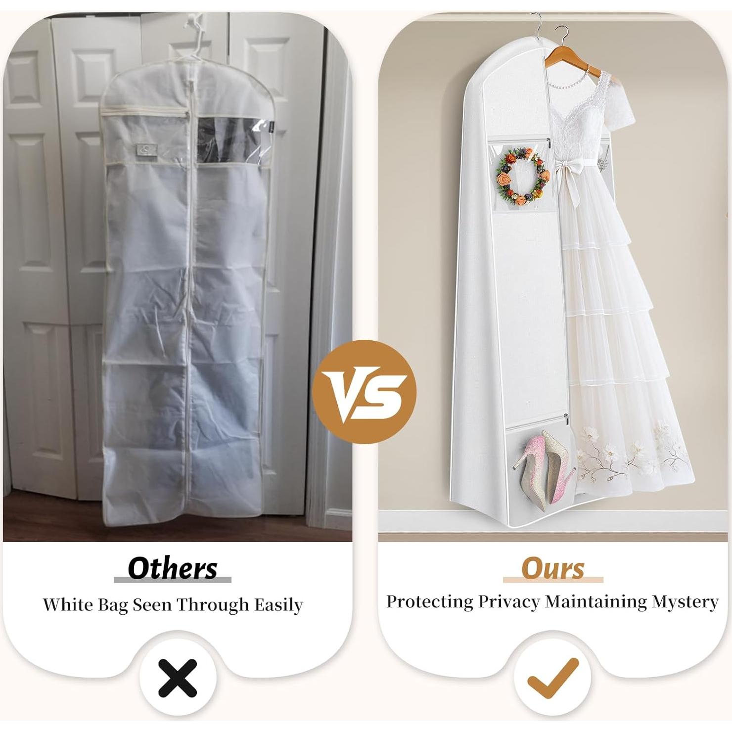 Bolsa de Vestido de Novia KEETDY 178 cm con 4 Bolsillos