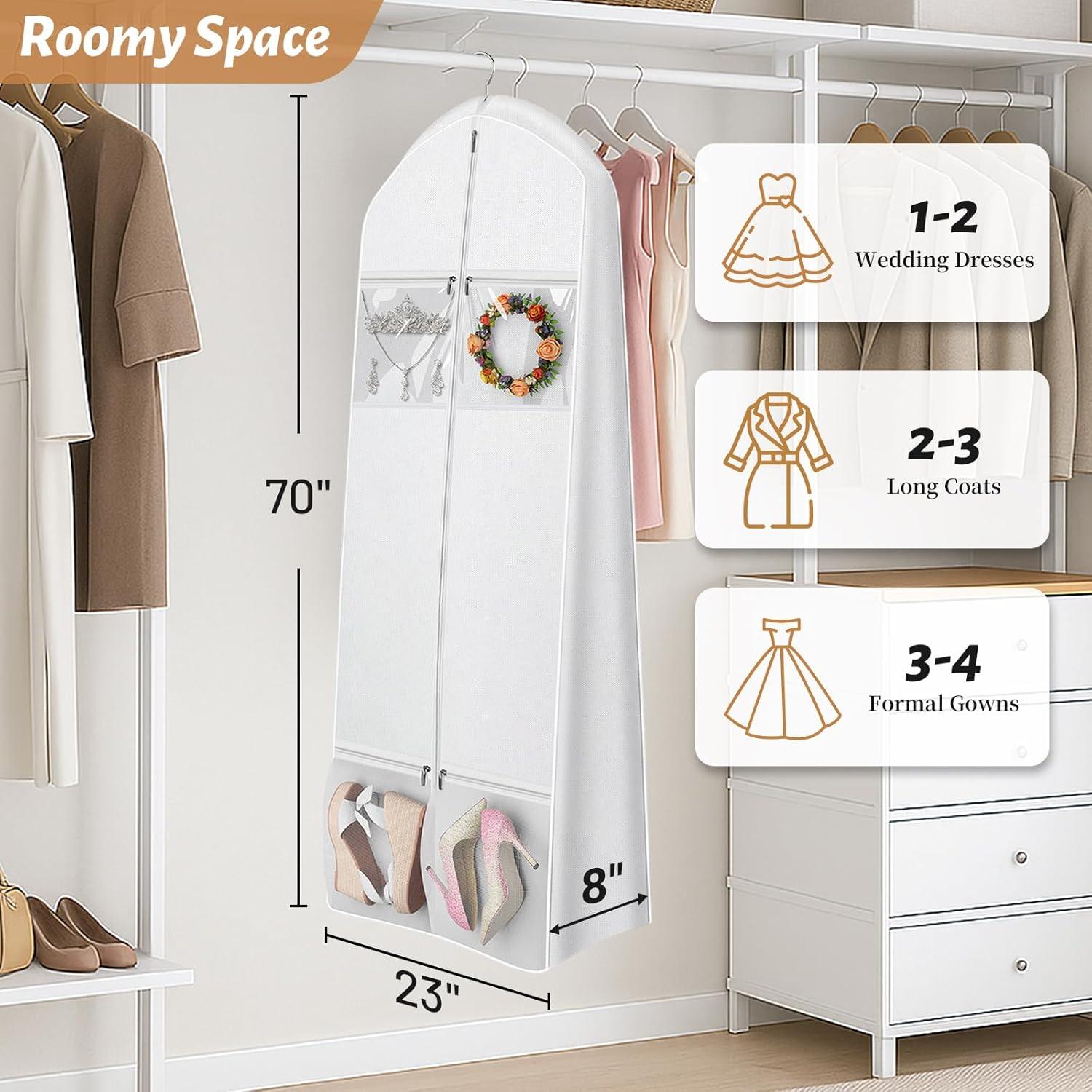 Bolsa de Vestido de Novia KEETDY 178 cm con 4 Bolsillos