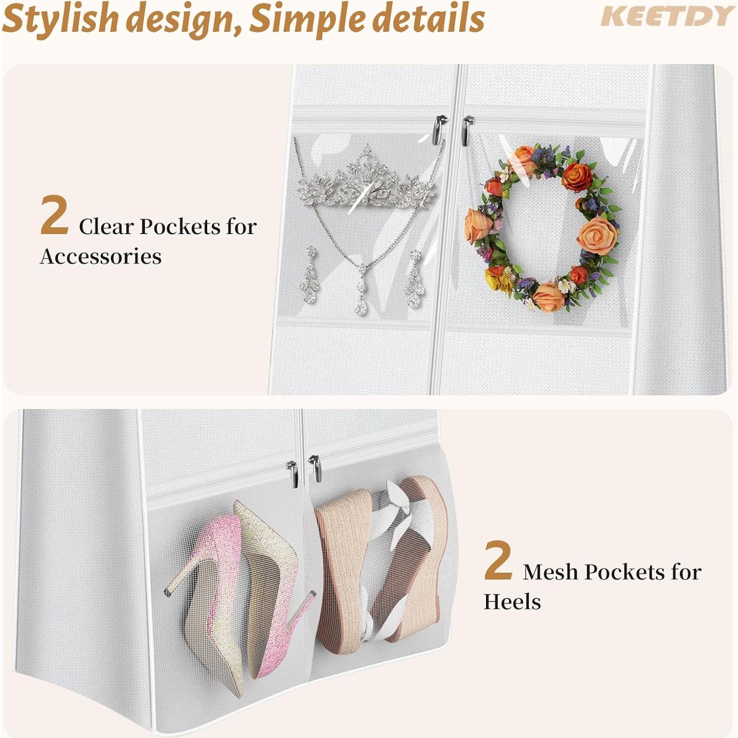 Bolsa de Vestido de Novia KEETDY 178 cm con 4 Bolsillos