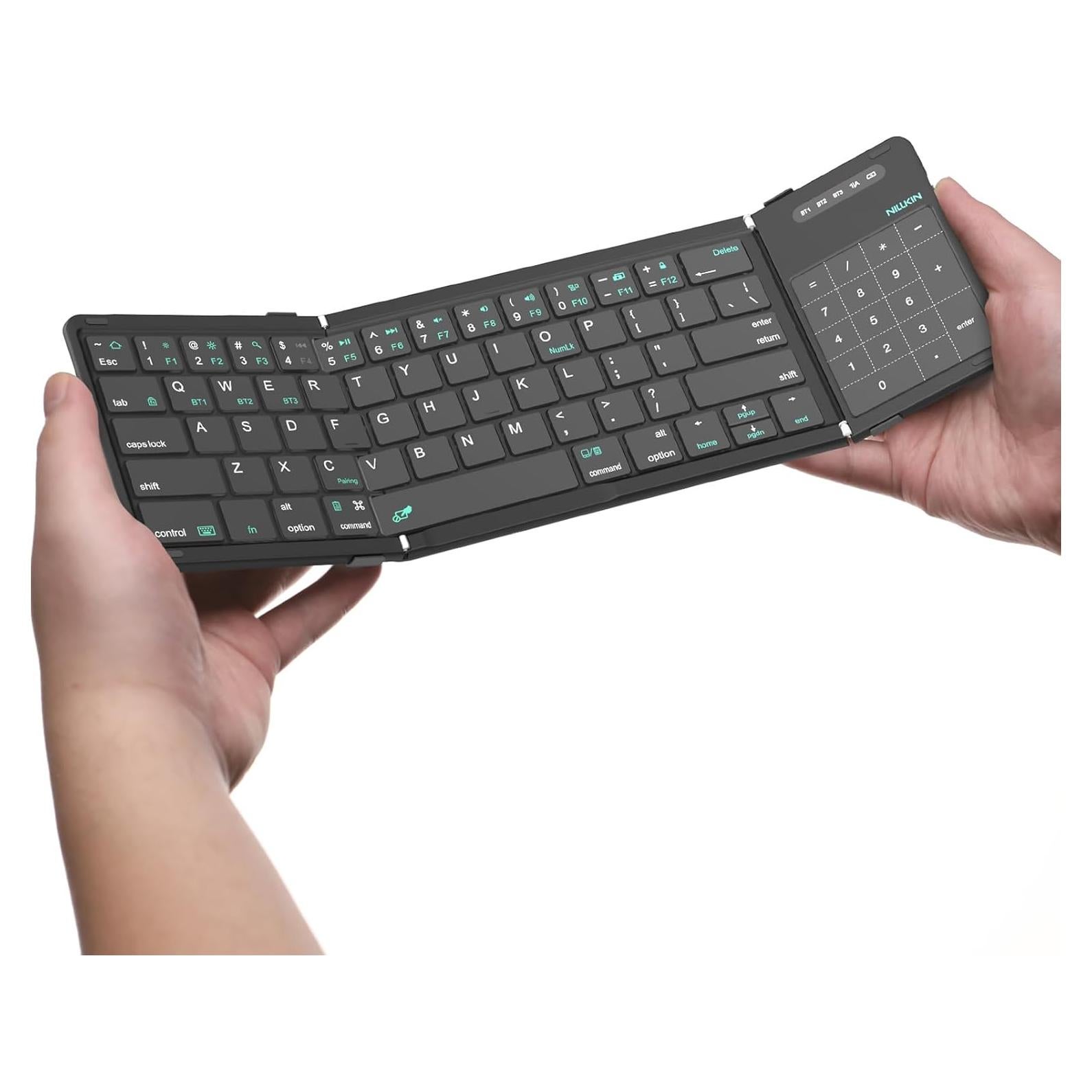 Teclado Plegable Bluetooth Nillkin con Touchpad y Numérico - Negro