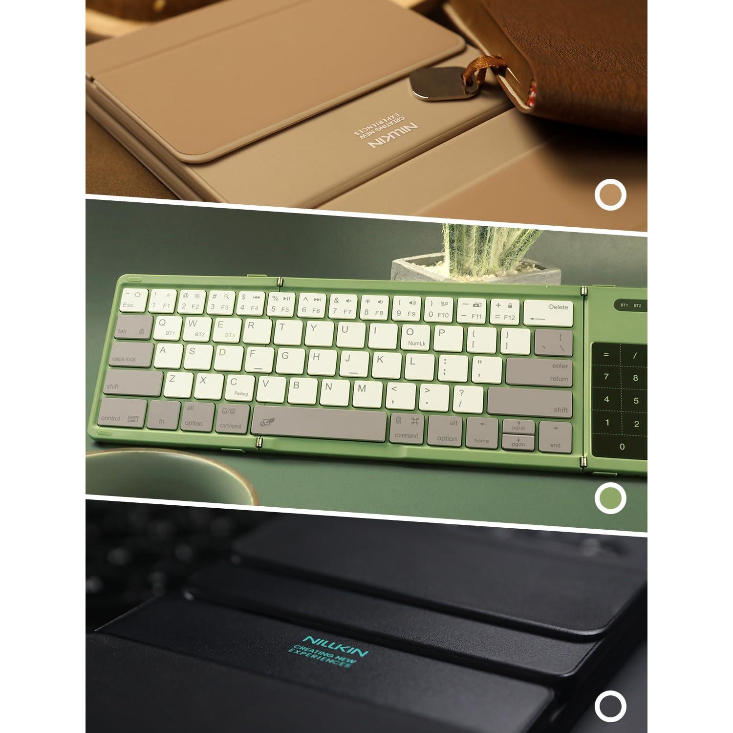 Teclado Plegable Bluetooth Nillkin con Touchpad y Numérico - Negro