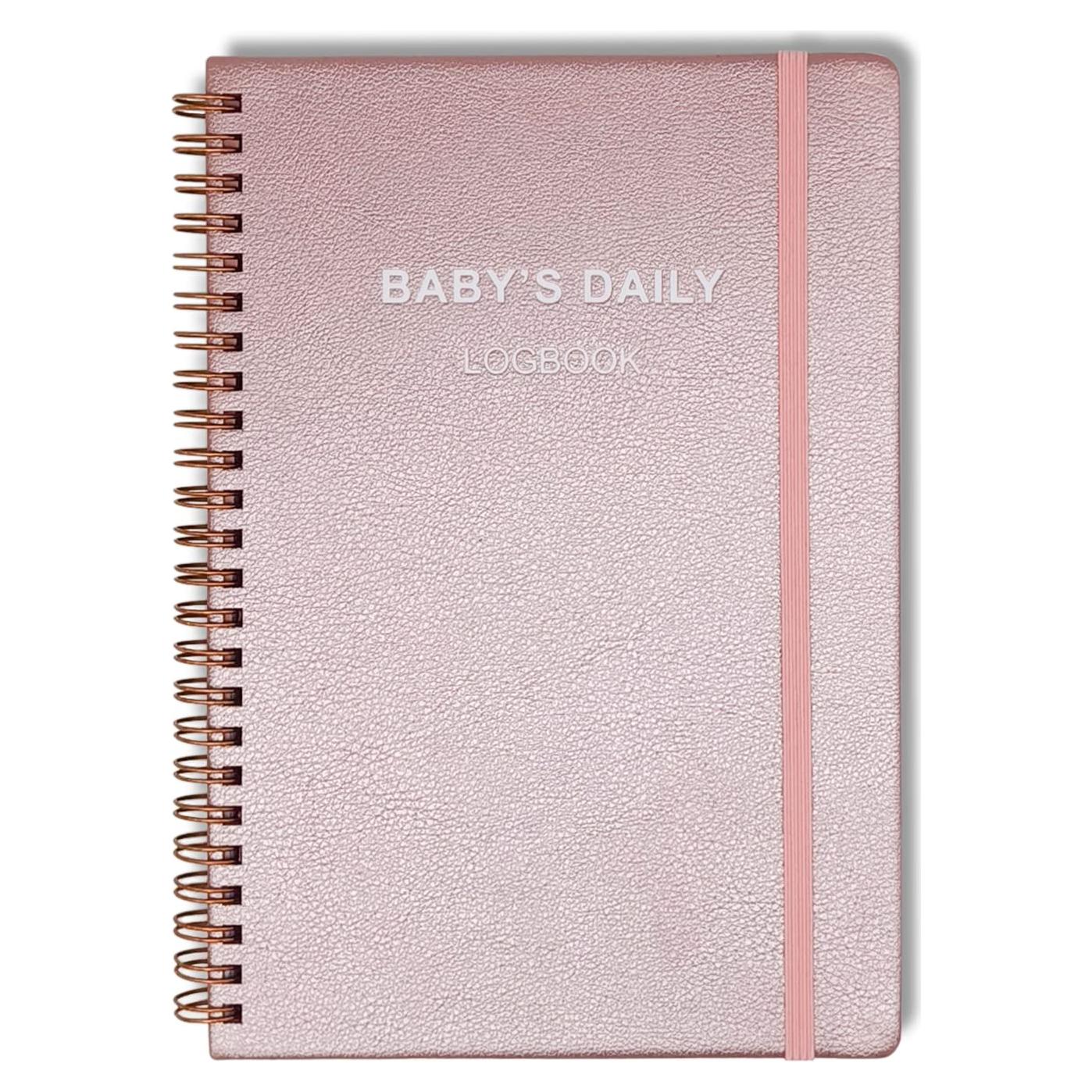 Registro Diario del Bebé A5 - Planificador Rosa PU 152 Páginas