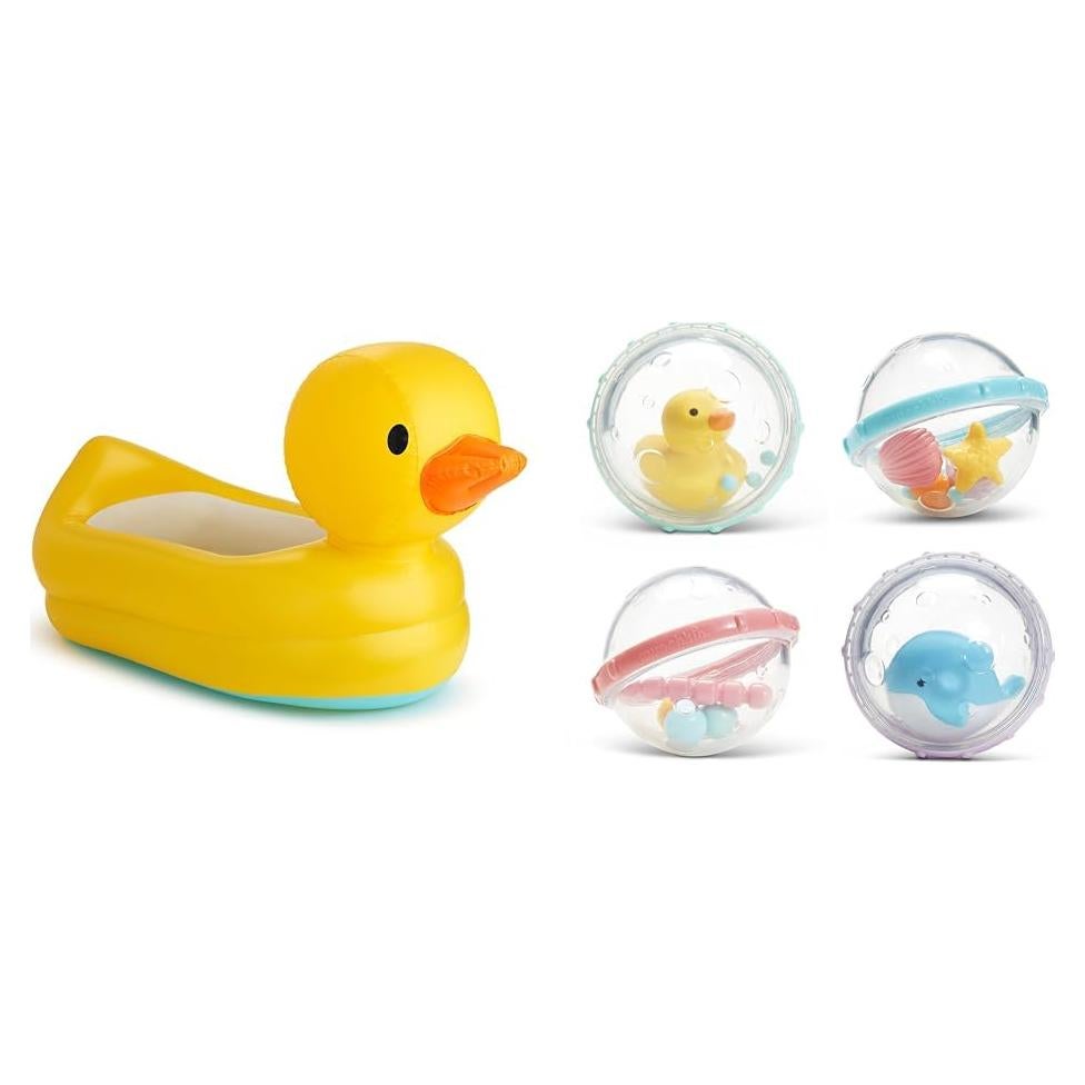 Munchkin Patito Baño Inflable con Alerta de Calor y Juguetes