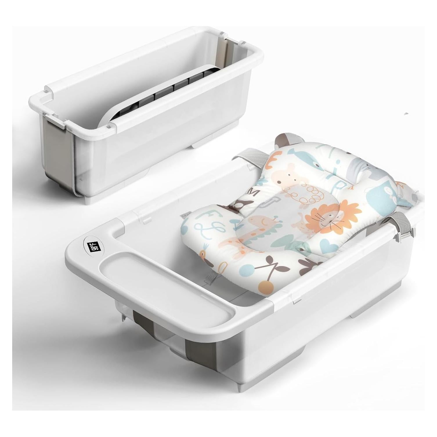 Bañera Plegable para Bebés Elyelsanns - Gran Capacidad con Termómetro