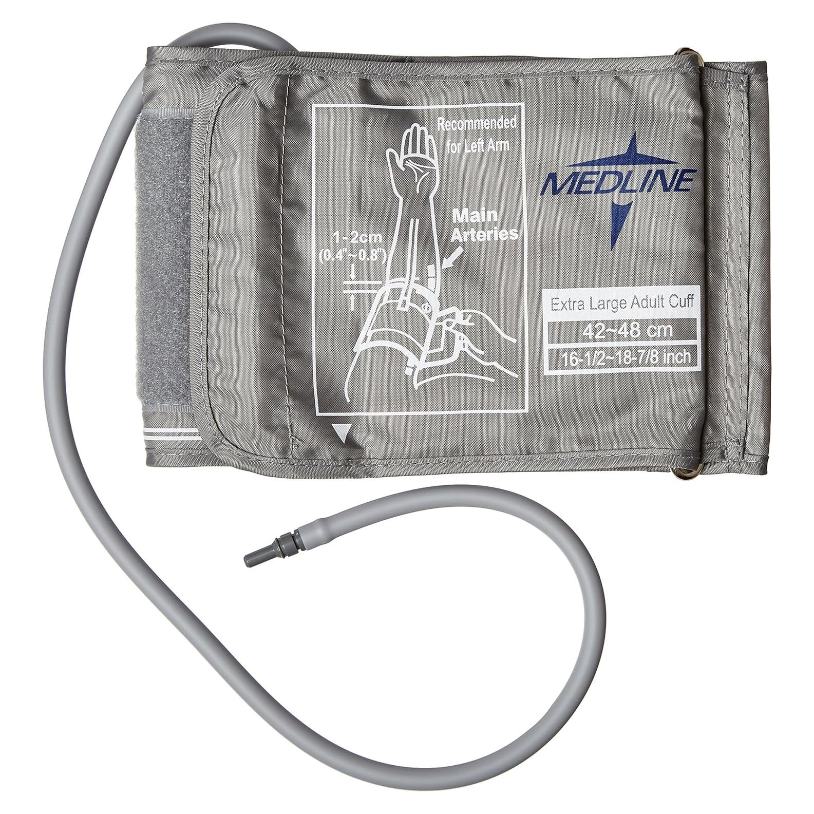 Manguito de Presión Arterial Medline XL Adulto 42-48 cm Gris