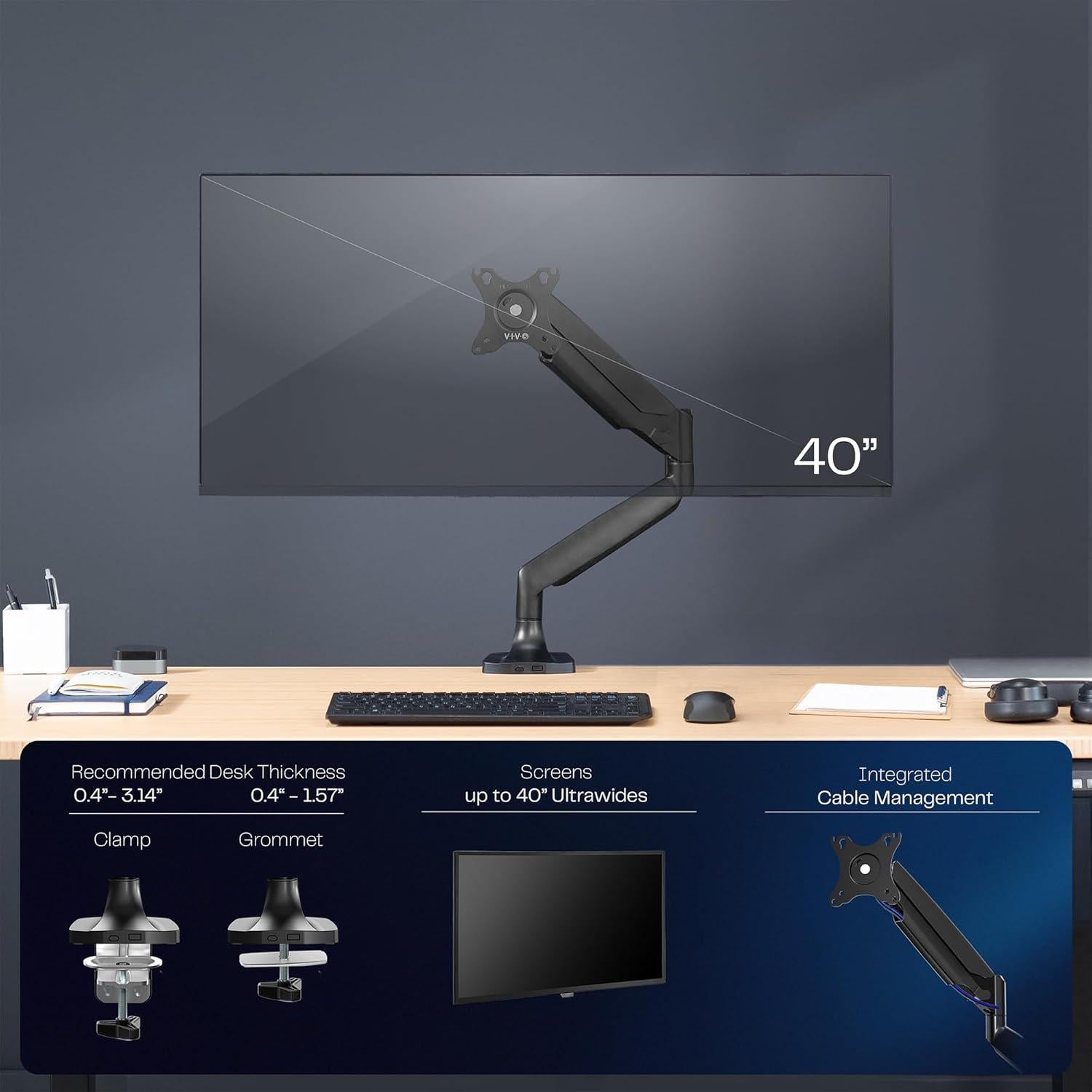 Soporte de Monitor Ultrawide VIVO STAND-V110Q Neumático 13-40"