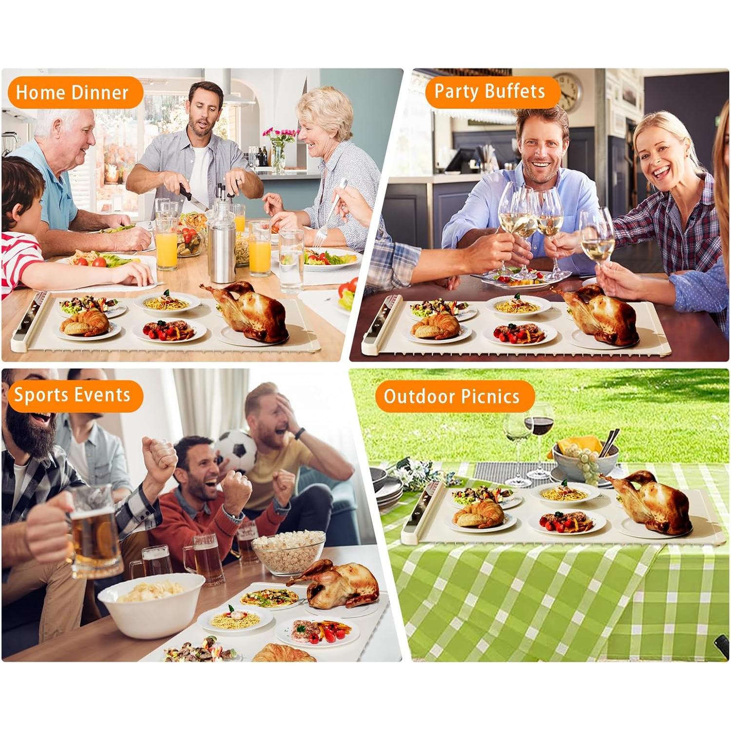 Alfombrilla Calentadora de Comida Hourcilize 65x38cm 3 Niveles