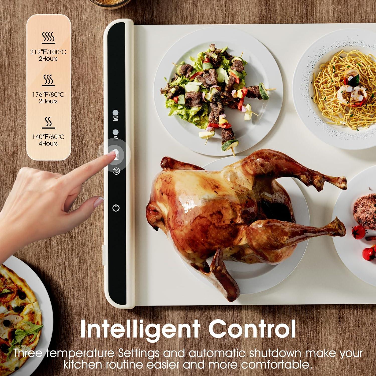 Alfombrilla Calentadora de Comida Hourcilize 65x38cm 3 Niveles