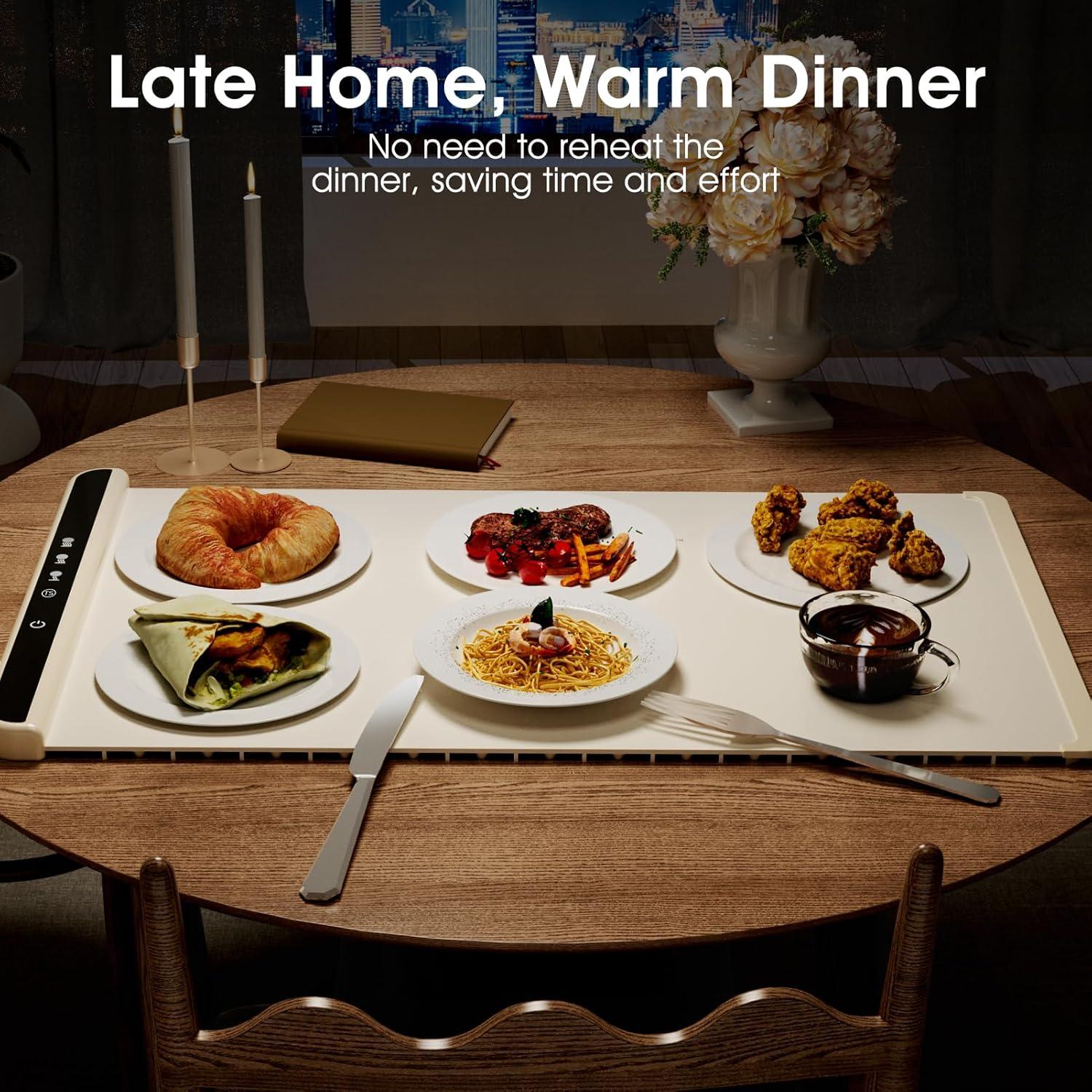 Alfombrilla Calentadora de Comida Hourcilize 65x38cm 3 Niveles