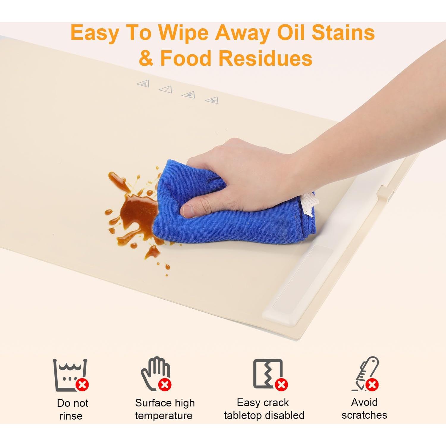 Bandeja Calentadora Eléctrica Cudenwoow 60-100°C Plegable Beige