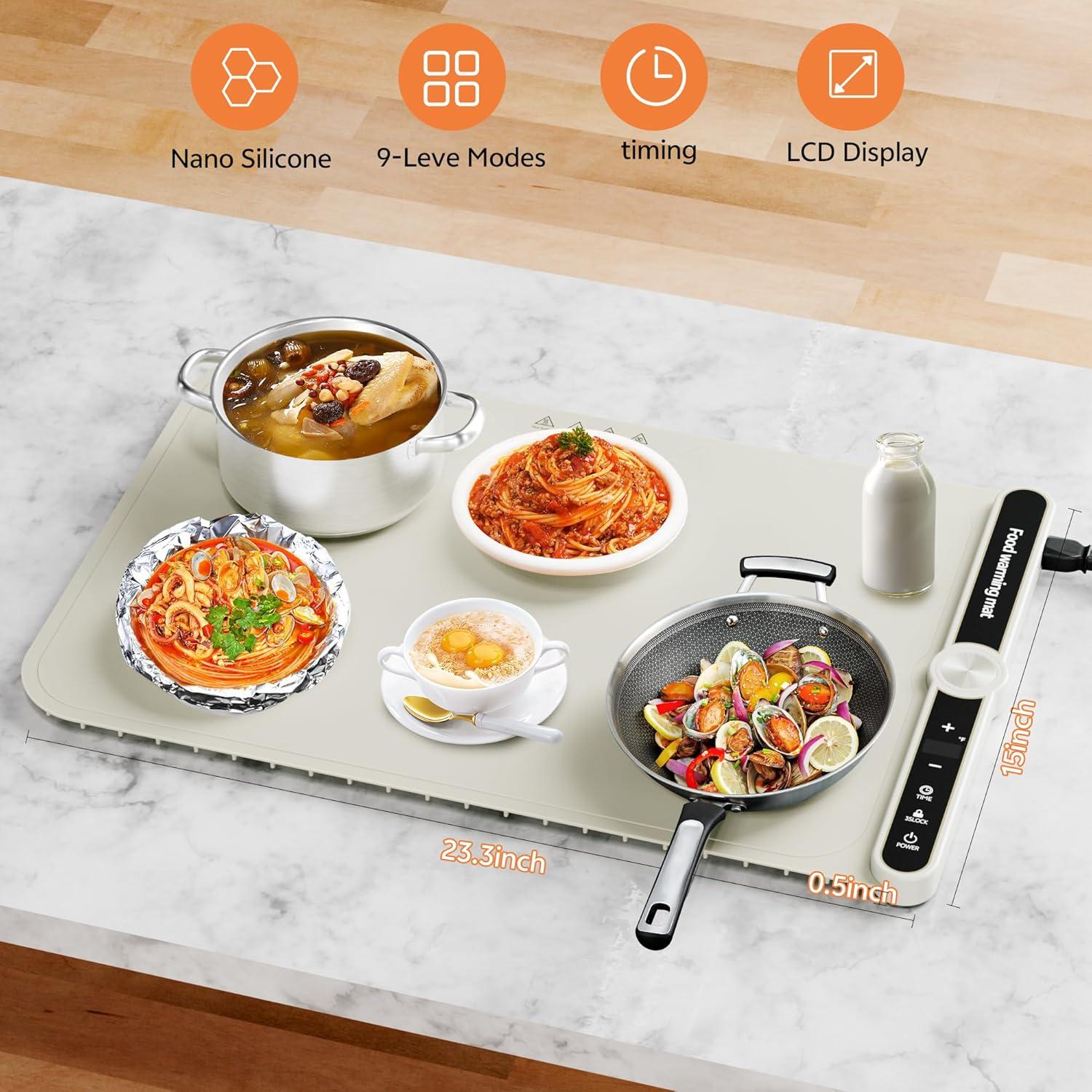 Alfombrilla Calentadora de Comida TIDIIABODE 330W 9 Niveles