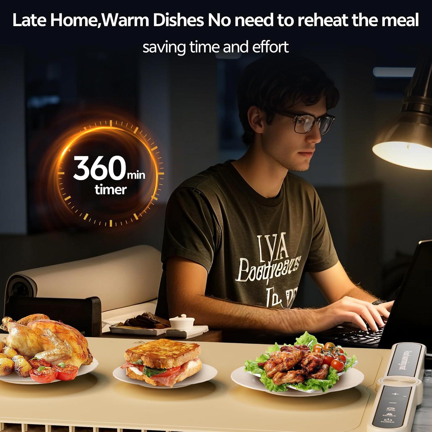 Alfombrilla Calentadora de Comida TIDIIABODE 330W 9 Niveles