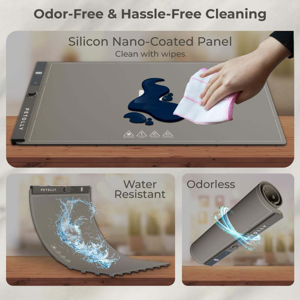 Alfombrilla Calentadora de Comida Petolly 1.74 kg 6 Horas Gris