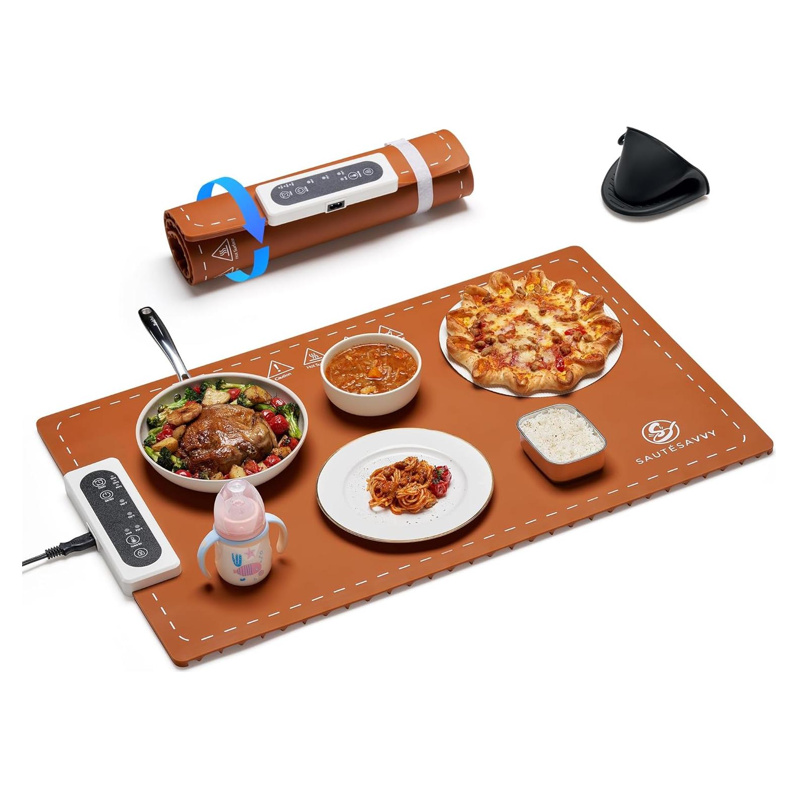Alfombrilla Calentadora de Comida SautéSavvy 61x38cm Ajustable