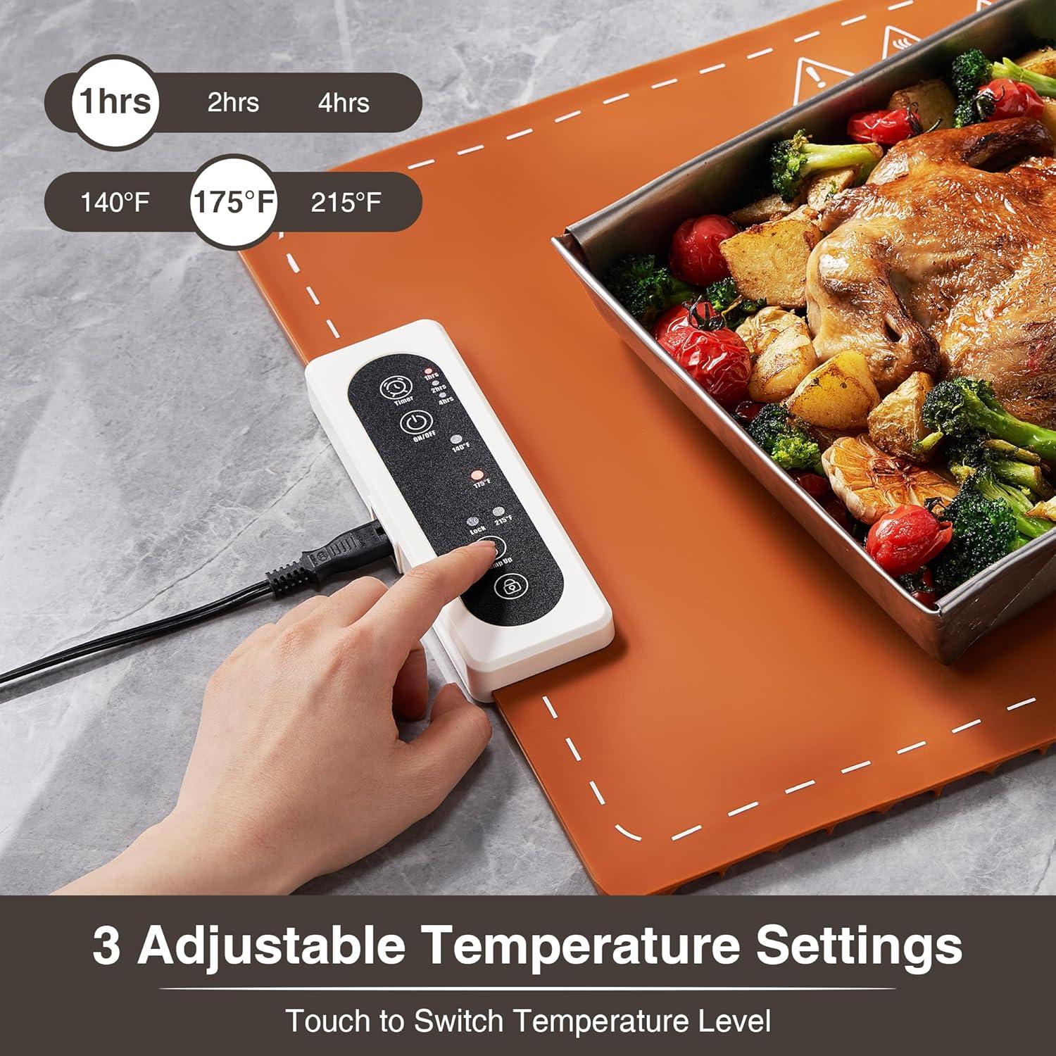 Alfombrilla Calentadora de Comida SautéSavvy 61x38cm Ajustable