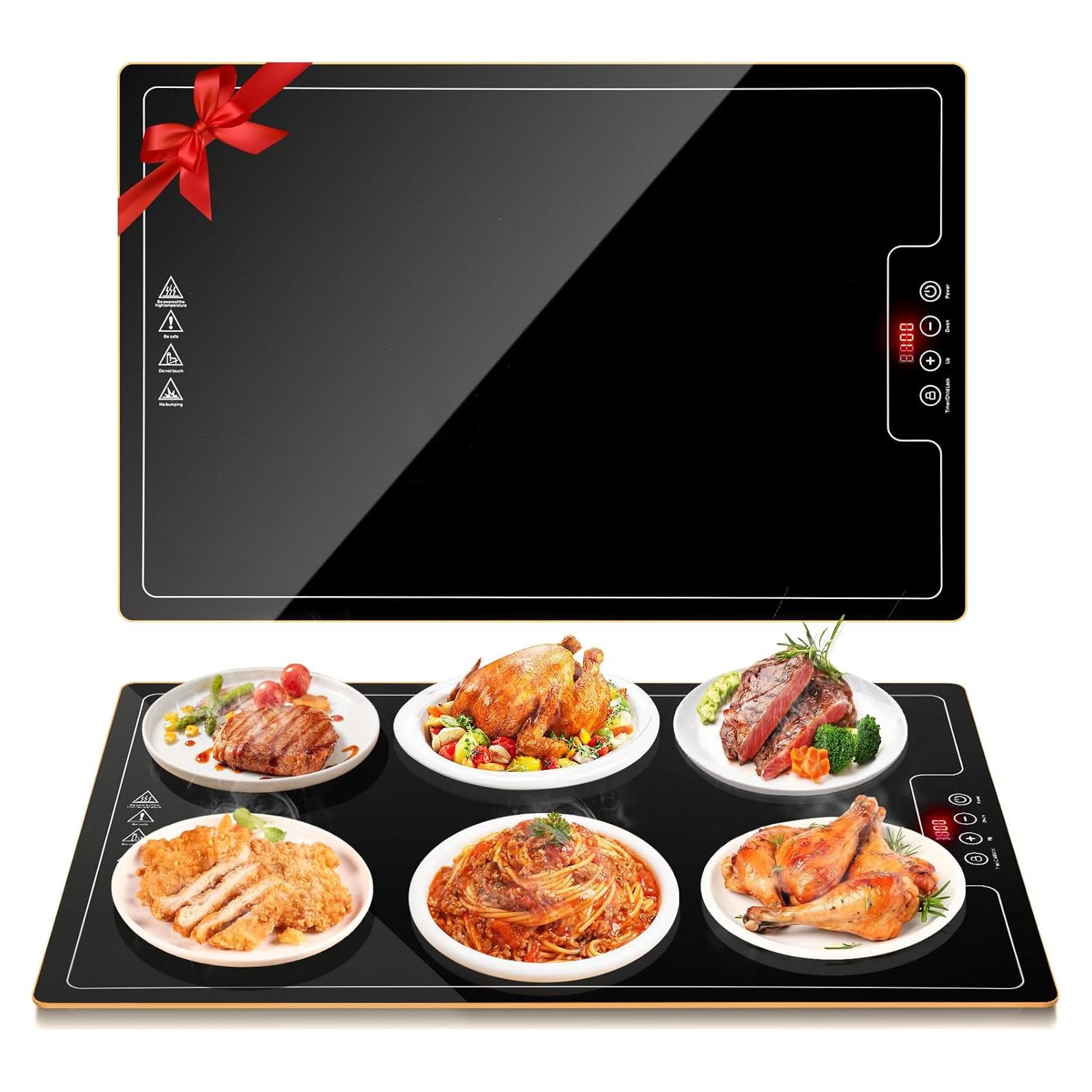 Bandeja Calentadora Eléctrica QEGOON 60.2x40.1cm con Termostato